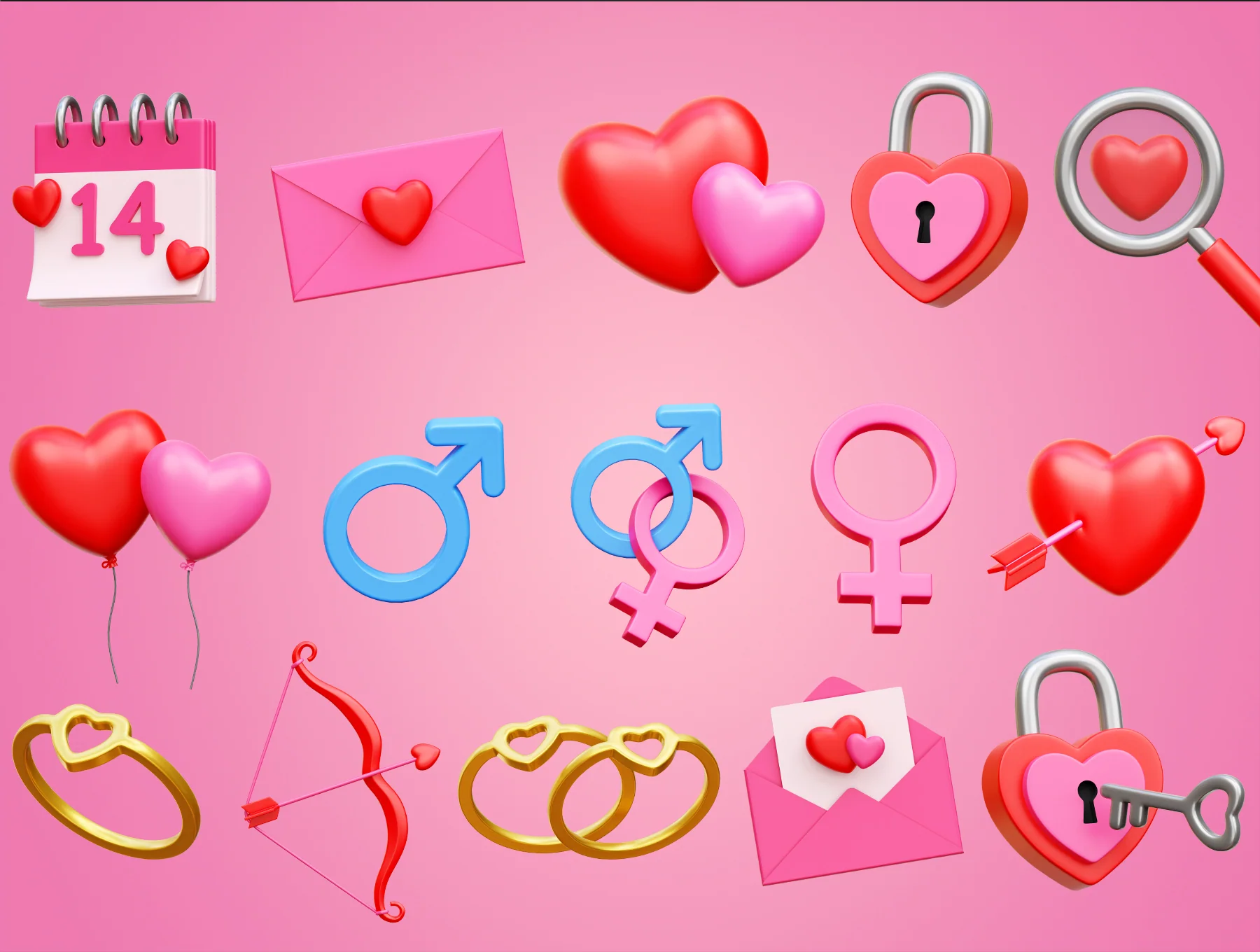 Valentine 3D Icon Illustrations 6