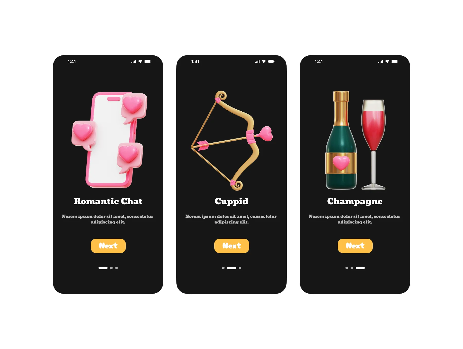 Valentine 3D Icons Set 4