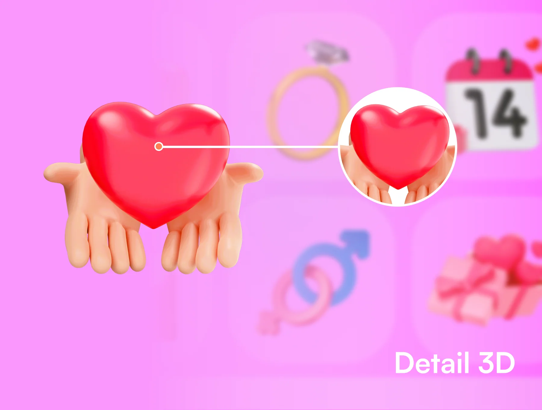 Valentine 3D Icons 3