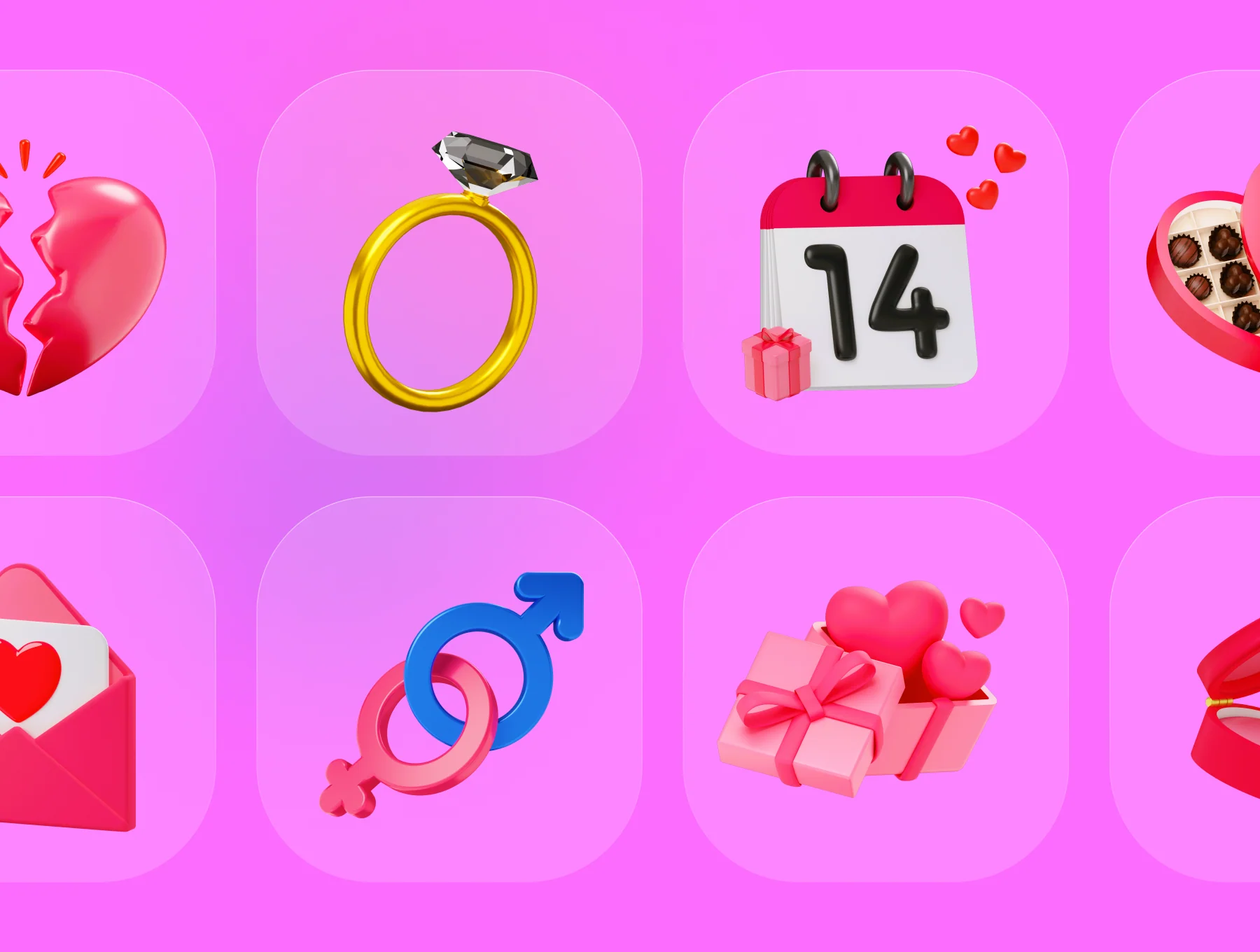 Valentine 3D Icons 5