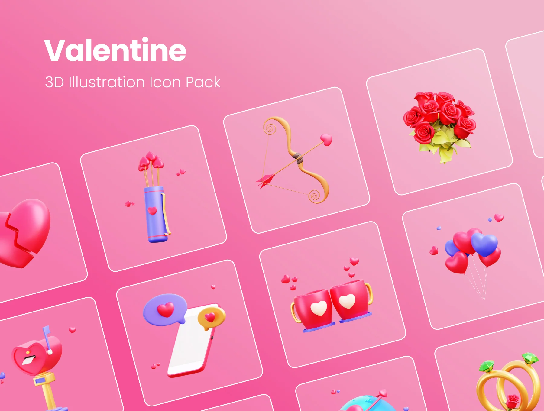 Valentine - 3D Illustration Icon Pack 5