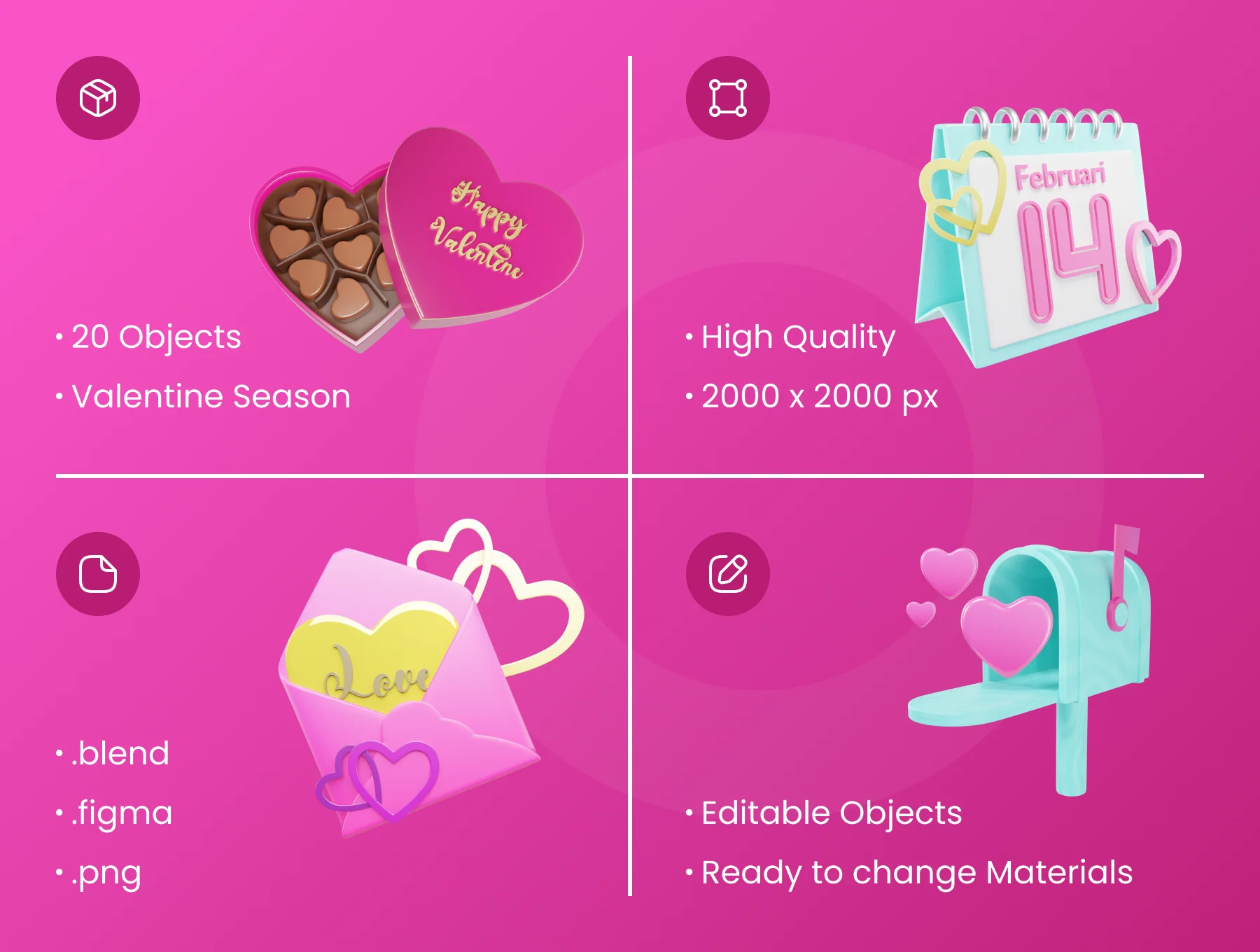 Valentine 3D Illustration 2