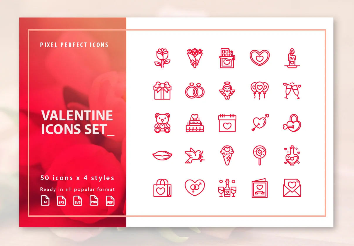 200 Valentine Icons Set