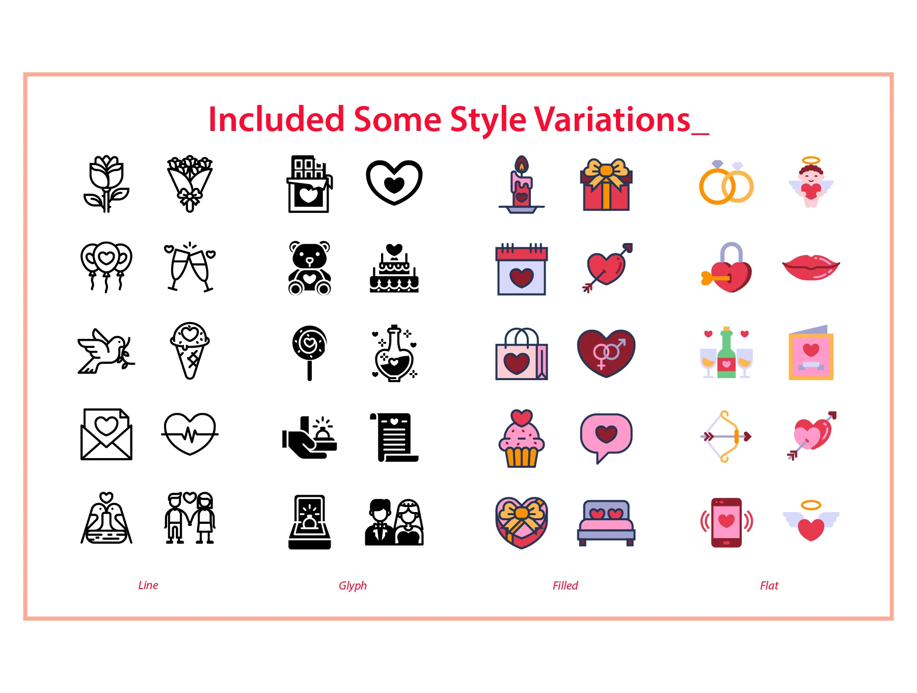 200 Valentine Icons Set 5