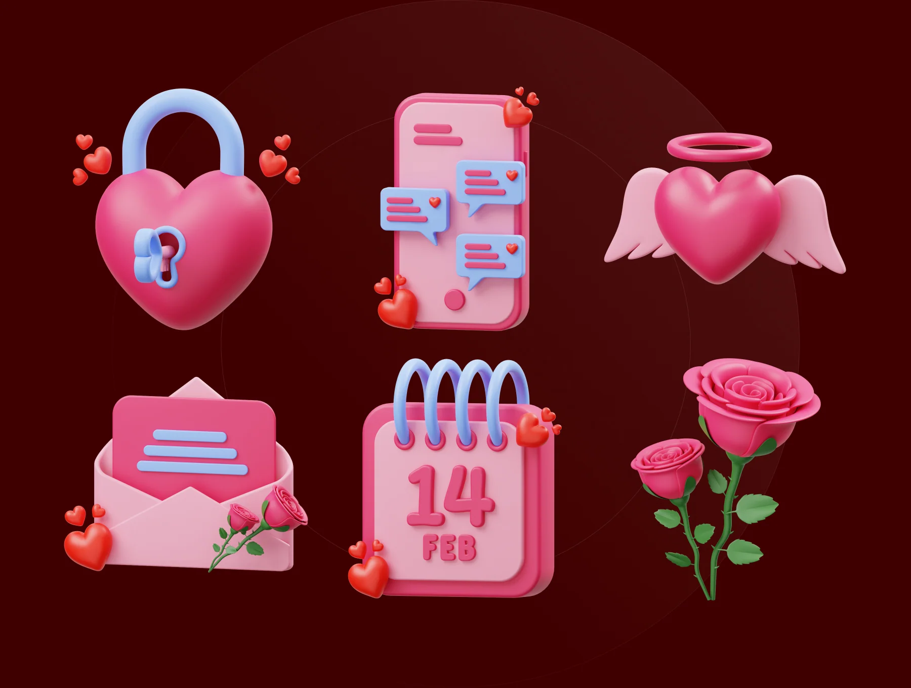 Valentines 3D Illustration 5