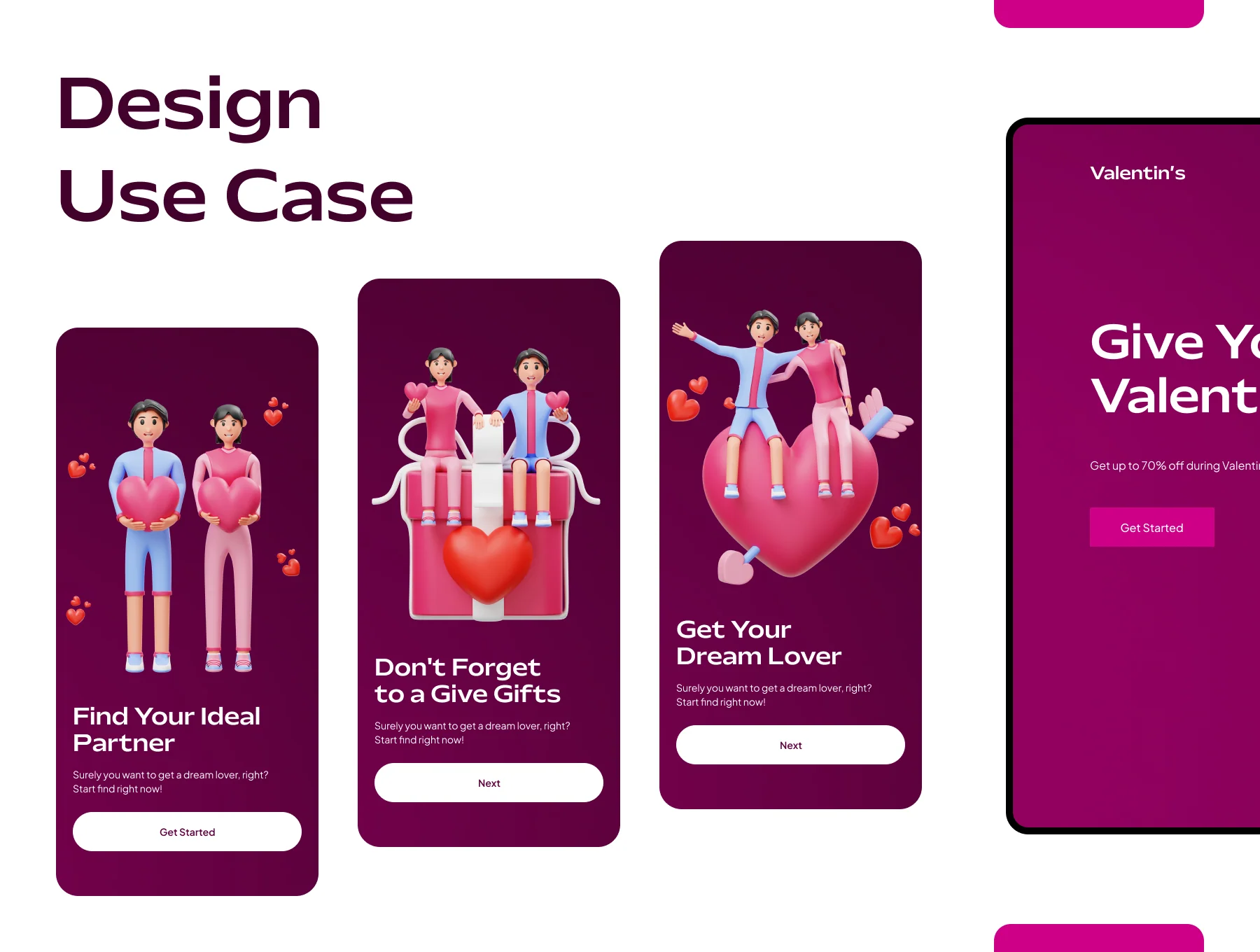 Valentine’s Couple 3D Character Illustration 3