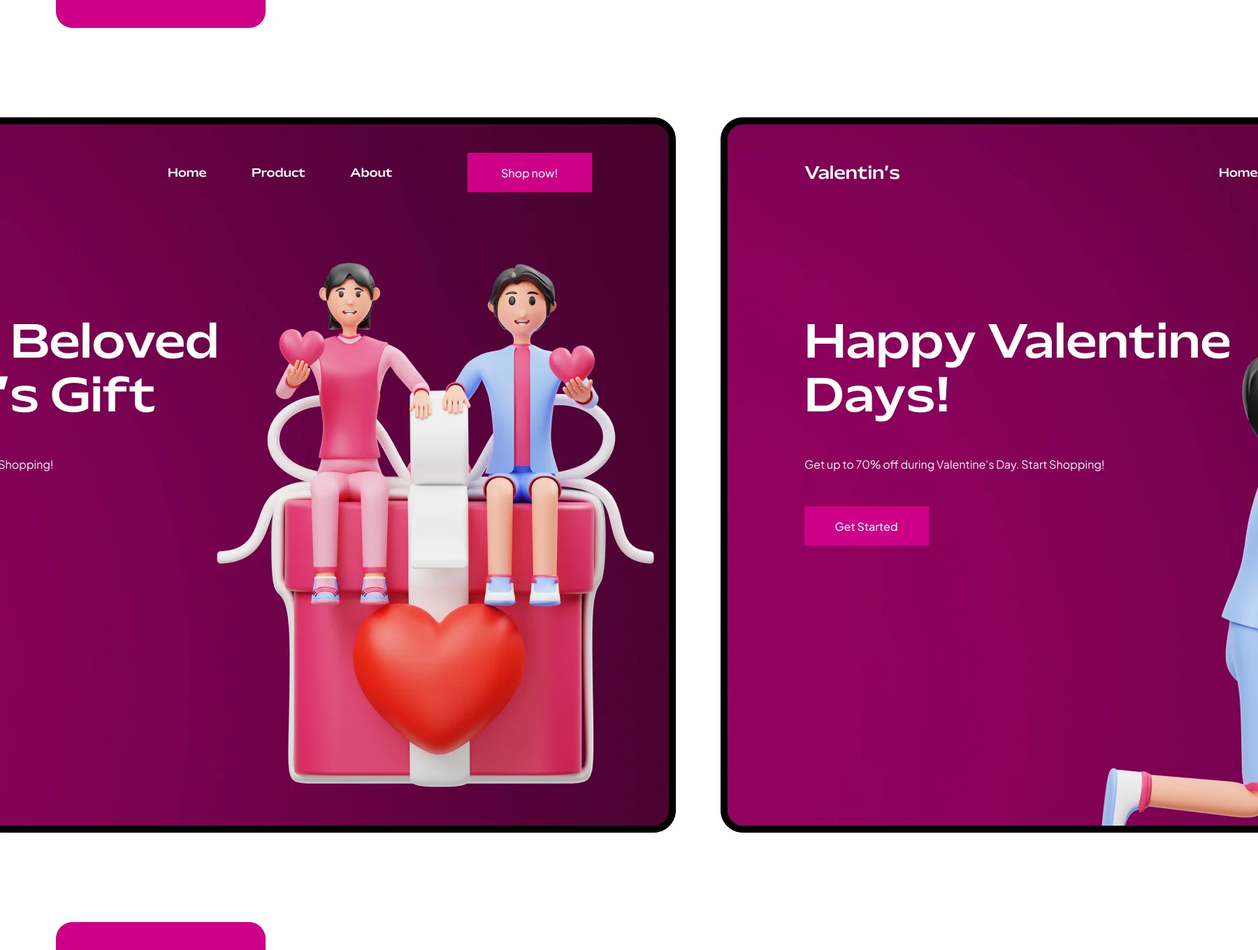 Valentine’s Couple 3D Character Illustration 4