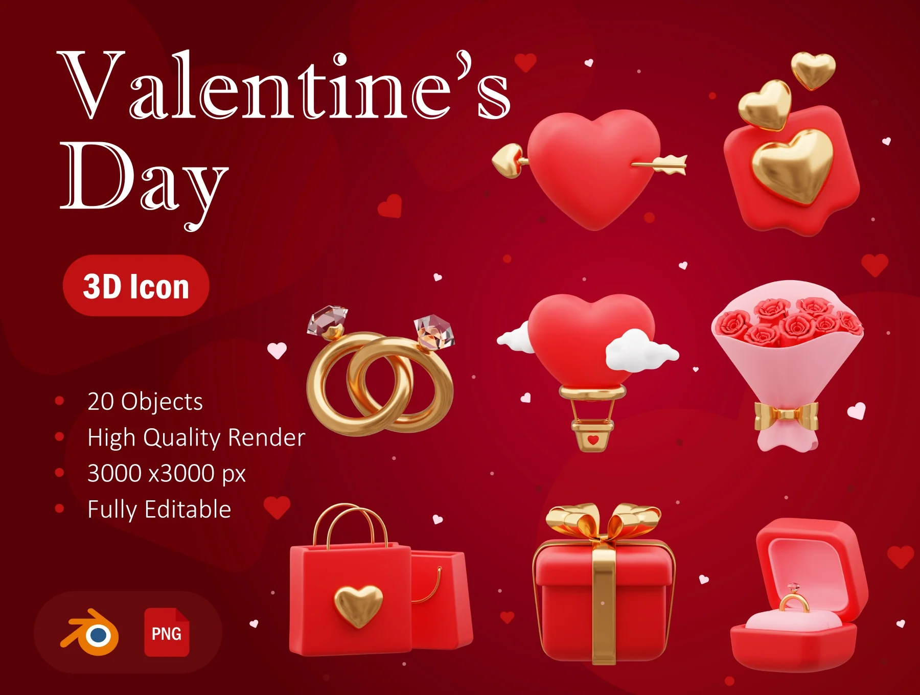 Valentine's Day 3D Asset