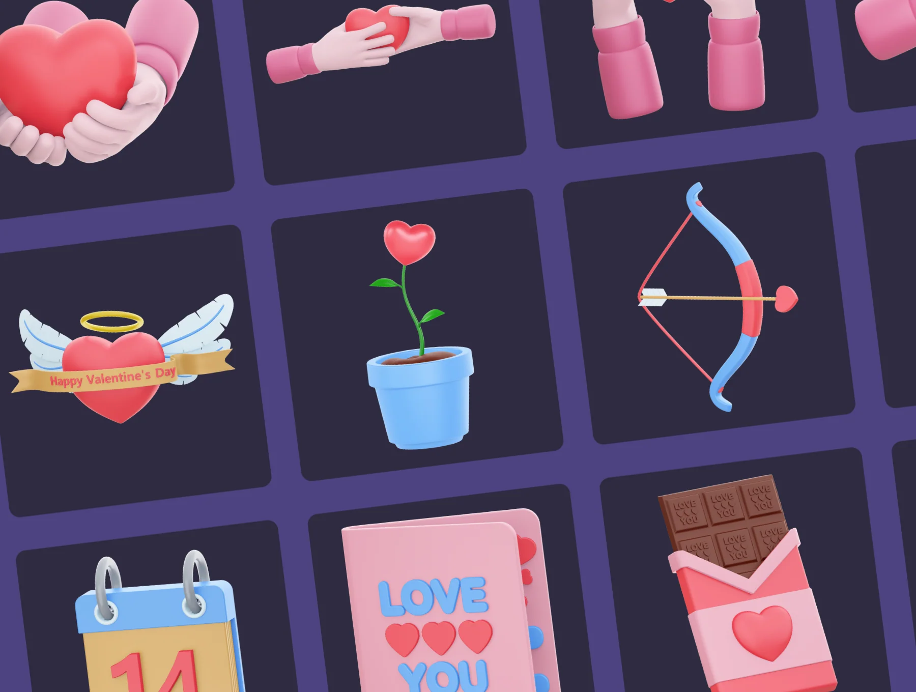 Valentine's Day 3D Icon Pack 8
