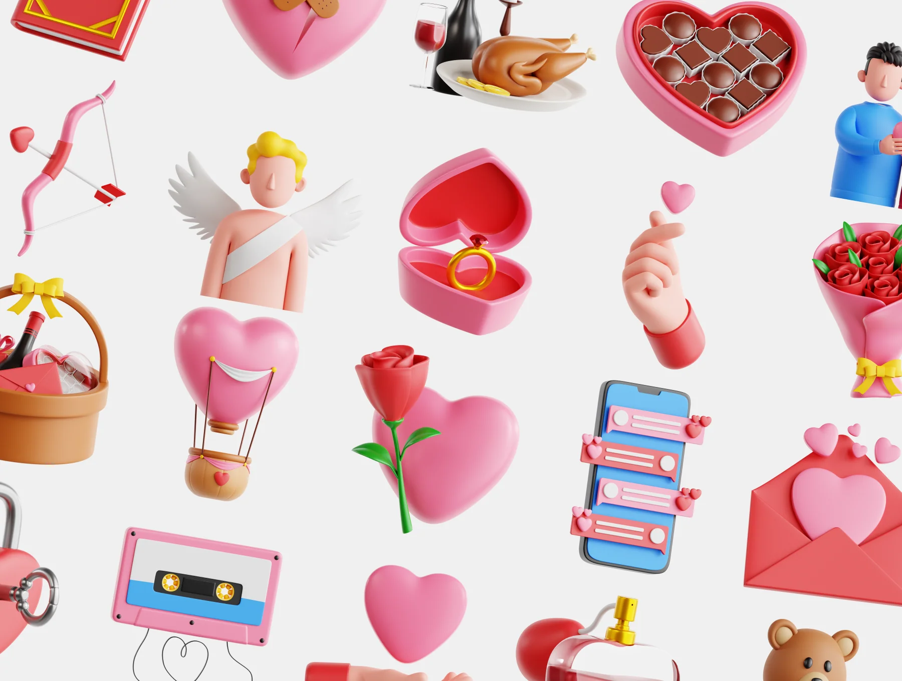 Valentine's Day 3D Icon Set 5