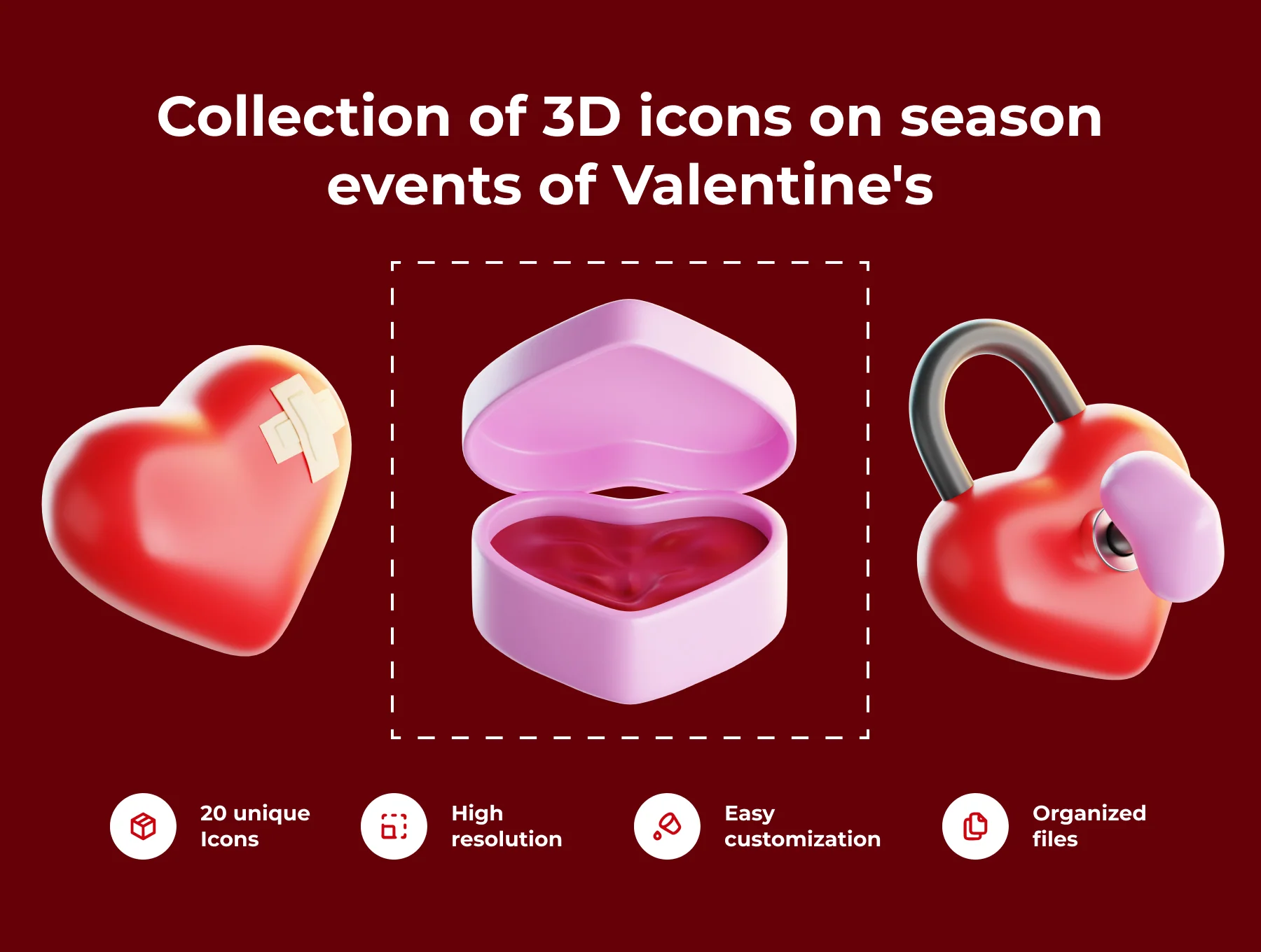 Valentine's Day 3D Illustration Pack 2