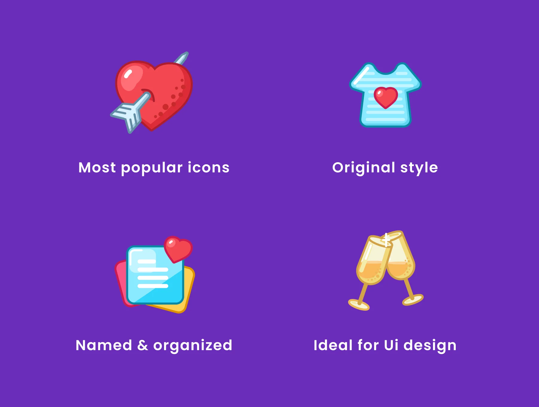 Valentines Day Icons Set 4