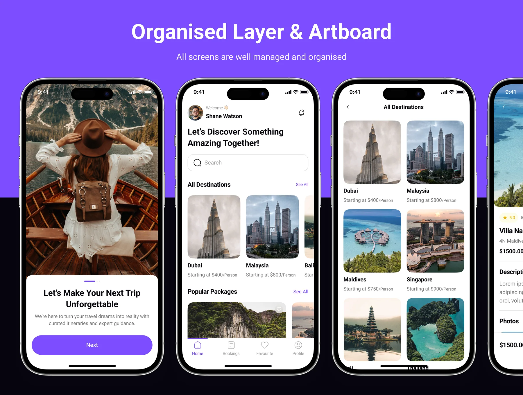 Valro - Travel Agency App UI Kit 3
