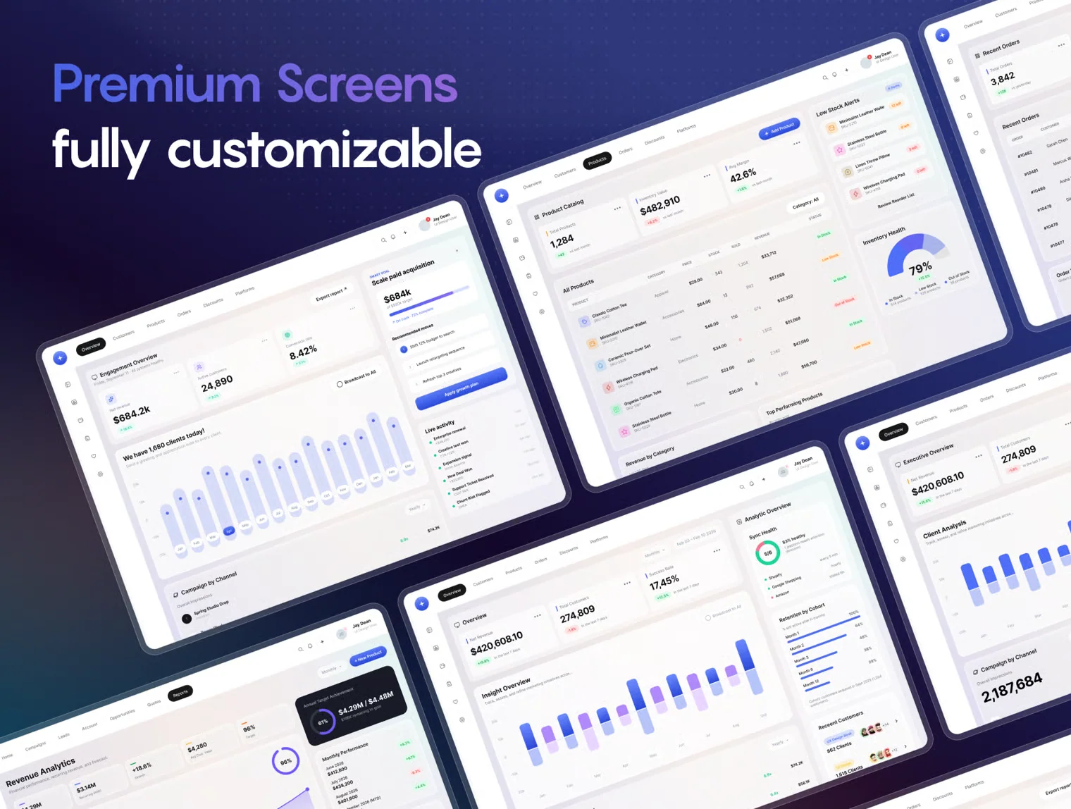 Vantage - SaaS & CRM Analytics Dashboard UI Kit 5
