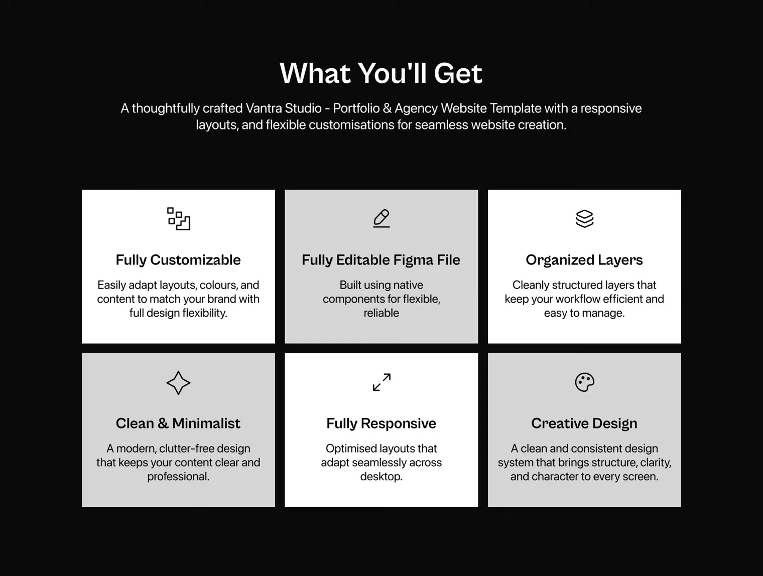 Vantra – Portfolio & Agency Website Template 4