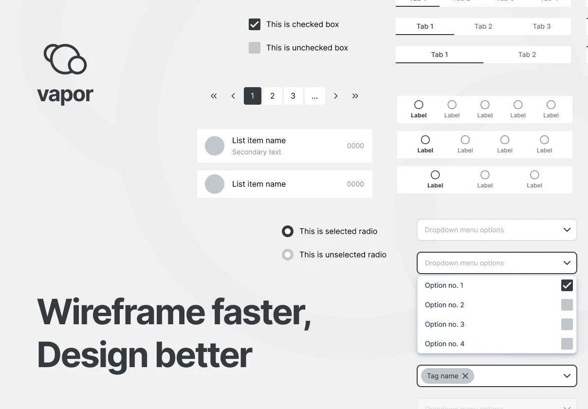 Vapor - Wireframing Library
