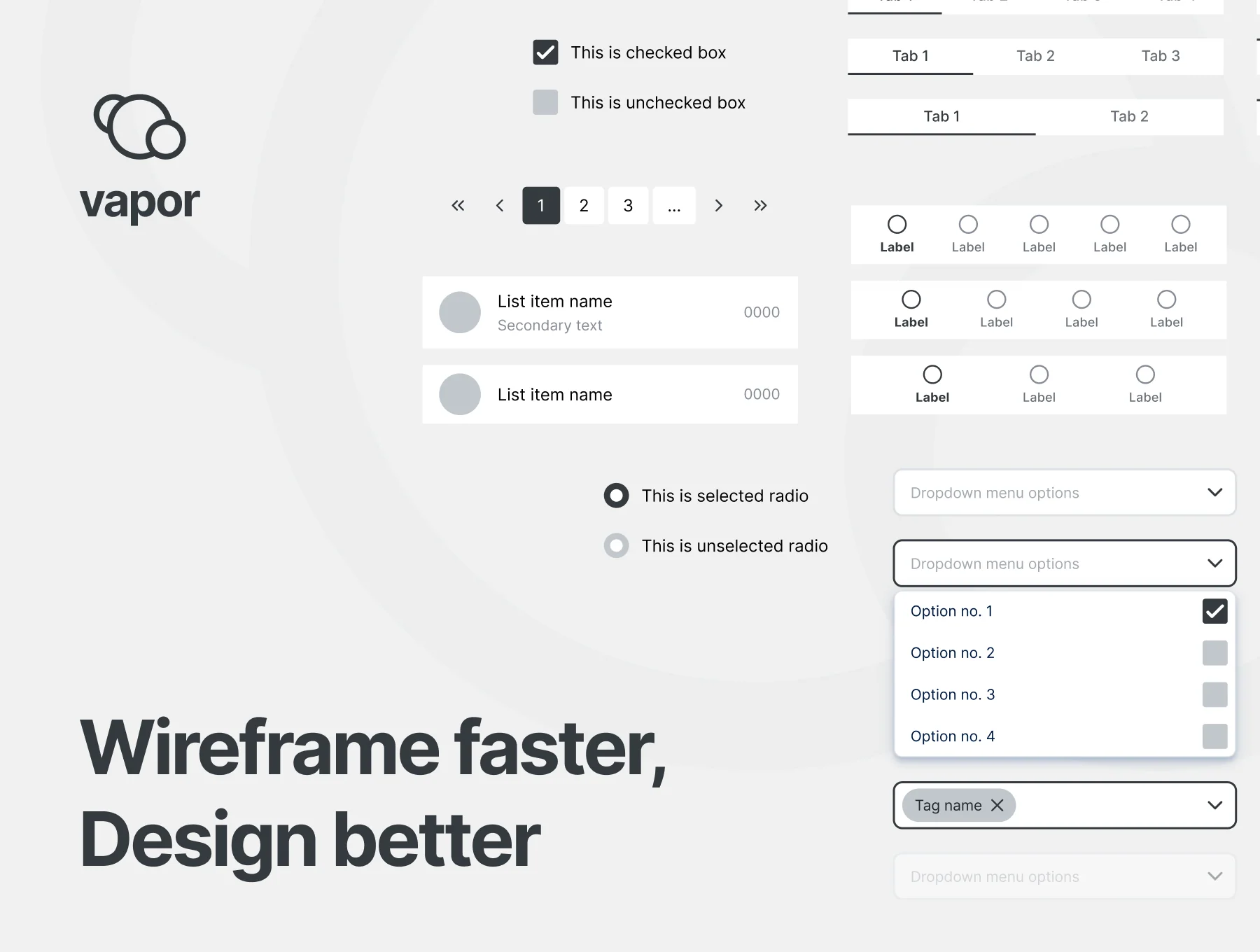 Vapor - Wireframing Library