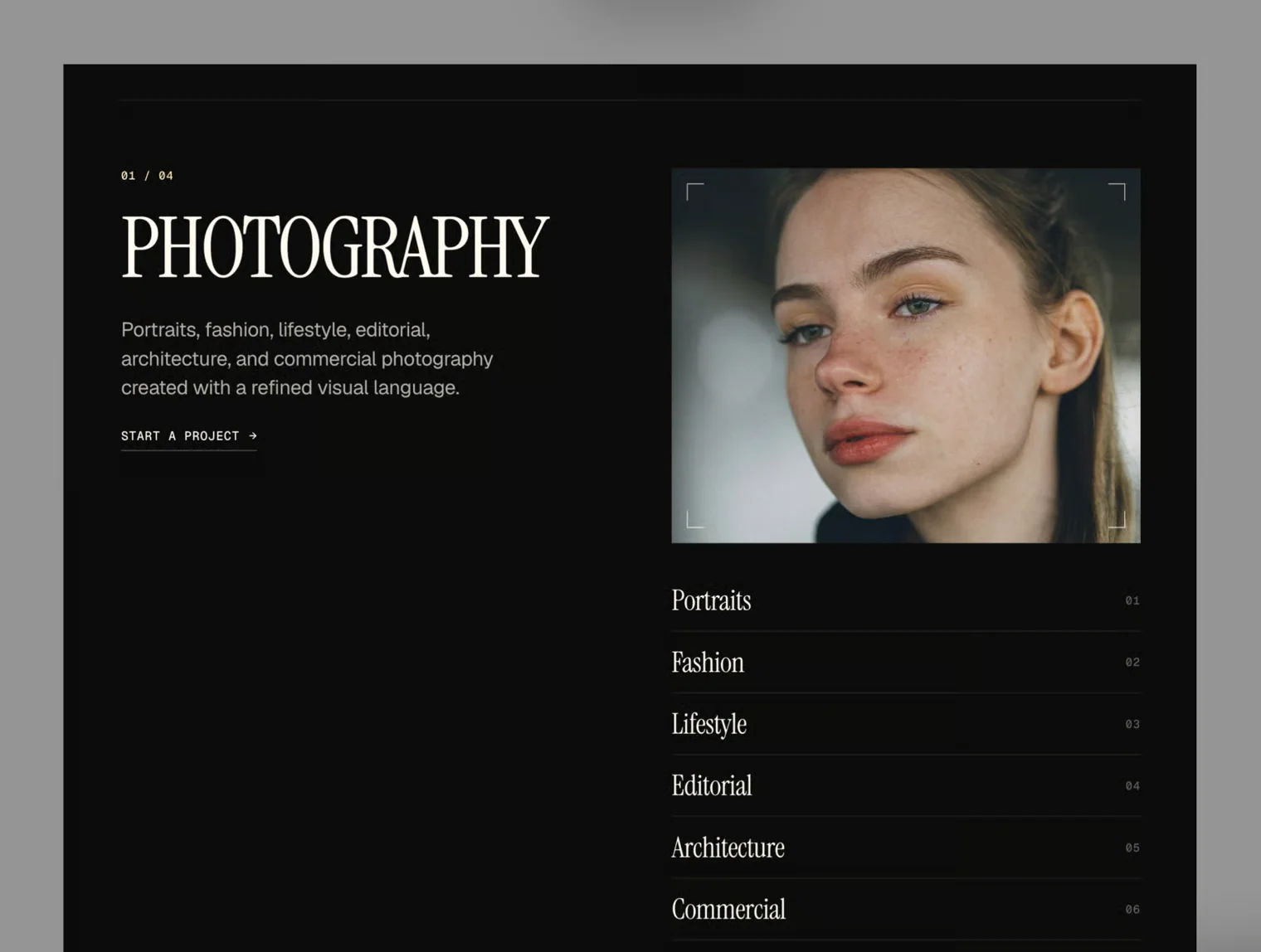 VARENO - Photography & Film Studio Template 2