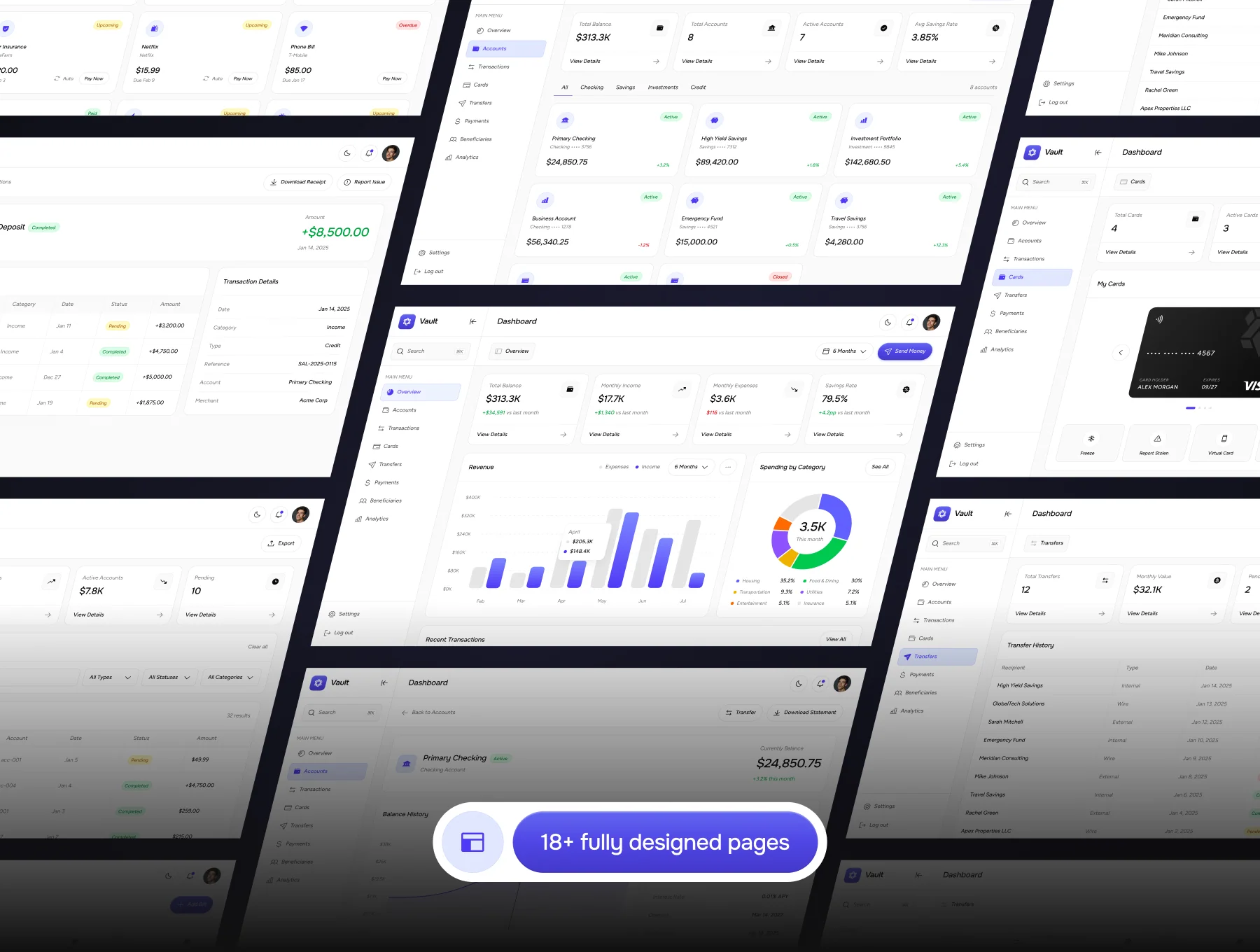 Vault – Next.js Finance Dashboard Template 4
