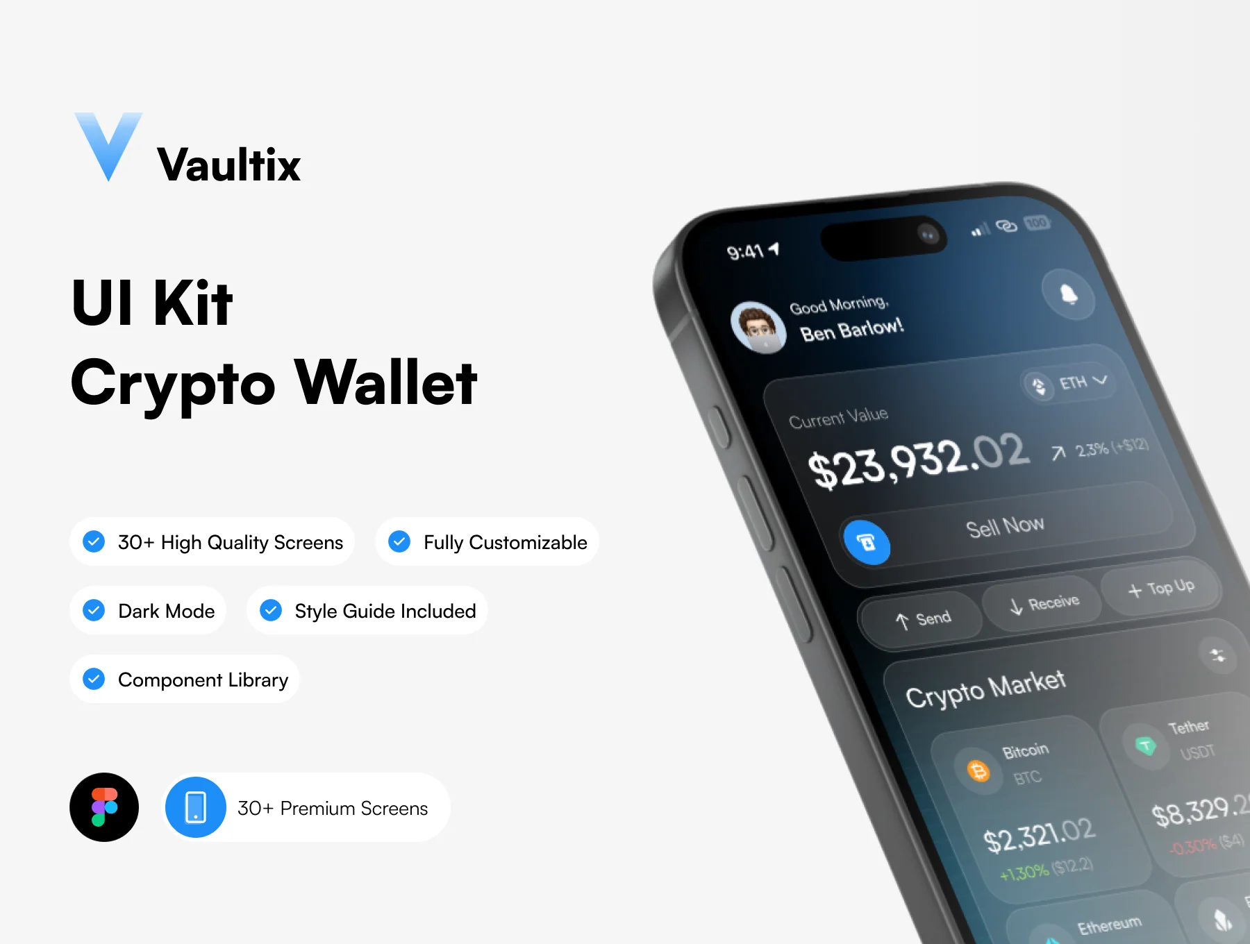 Vaultix | Crypto Wallet UI Kit