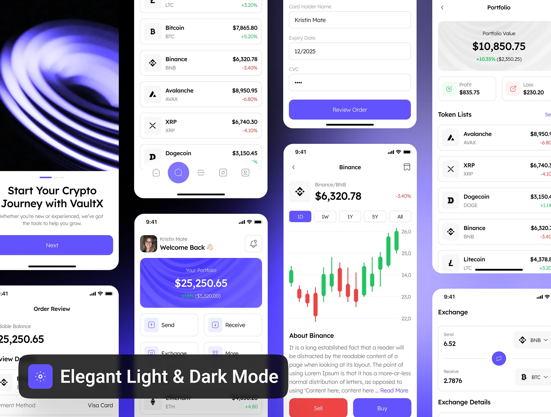 VaultX - Crypto Wallet App UI Kit 7