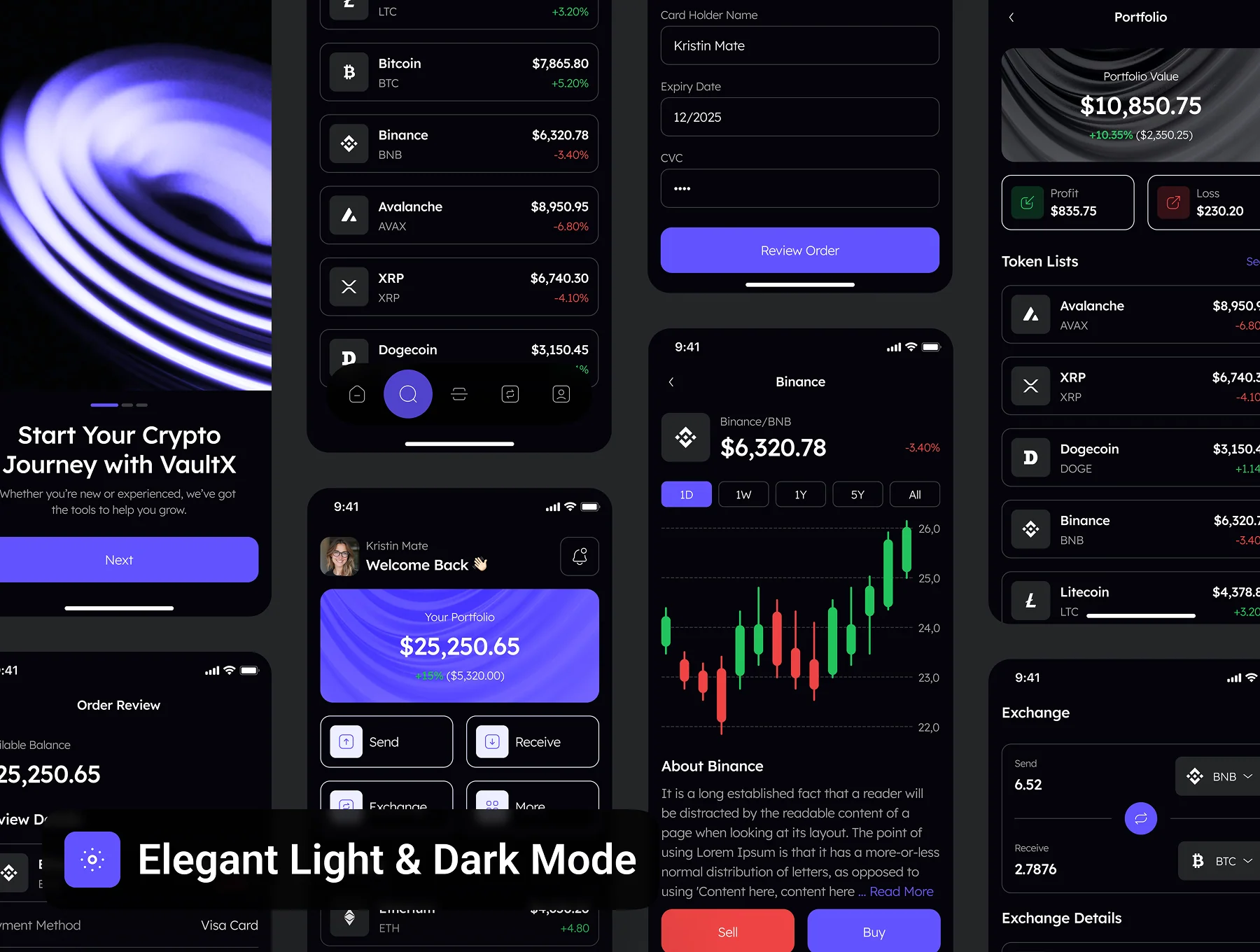 VaultX - Crypto Wallet App UI Kit 8
