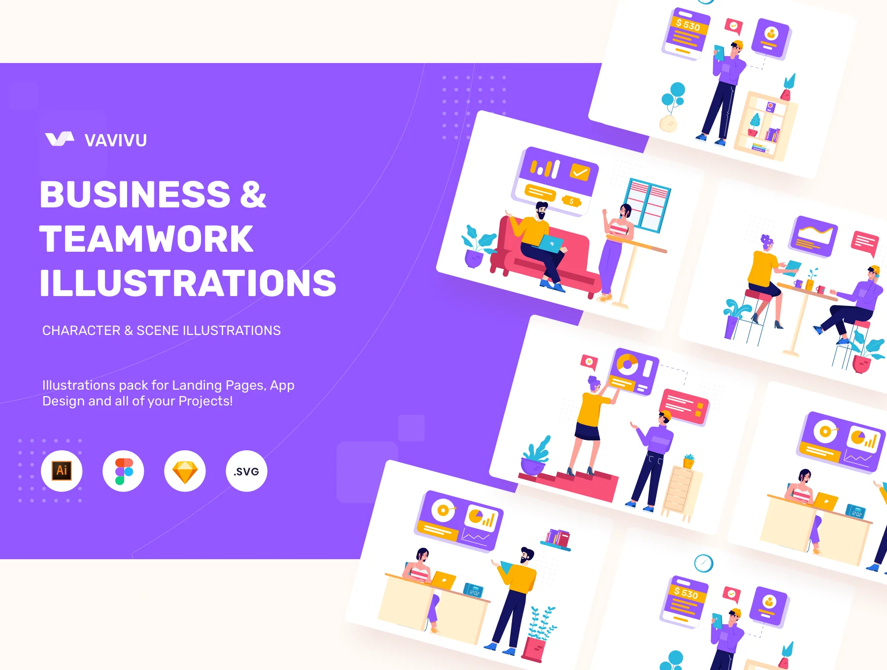 Vavivu Business & Teamwork Illustrations