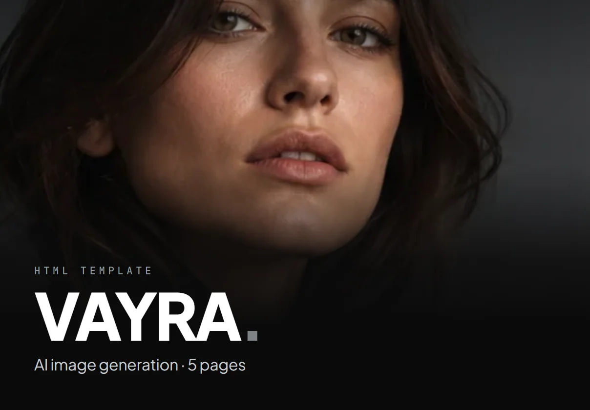 Vayra — AI Image Generation Landing Template
