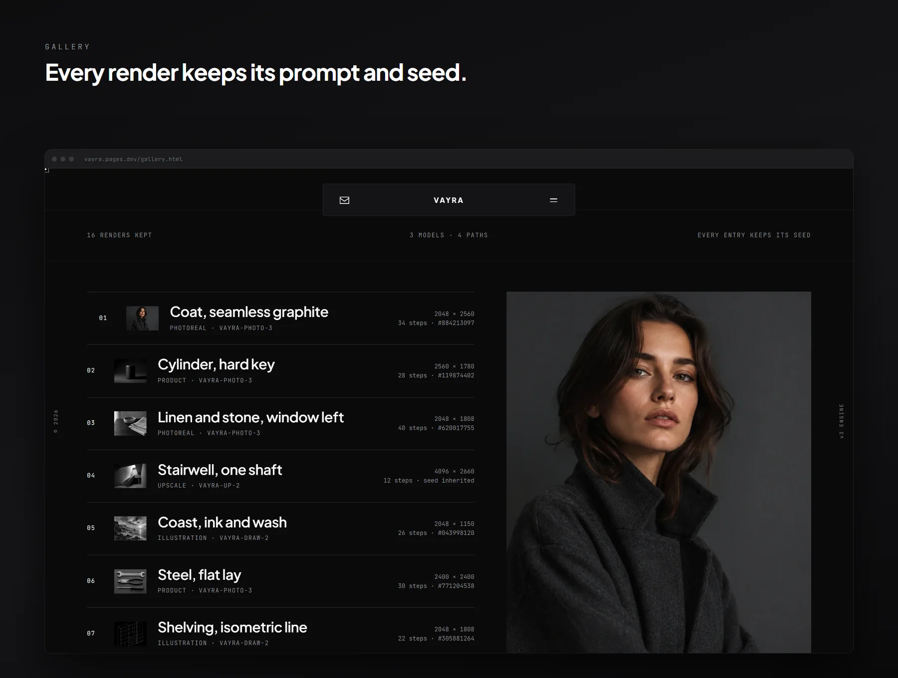 Vayra — AI Image Generation Landing Template 2
