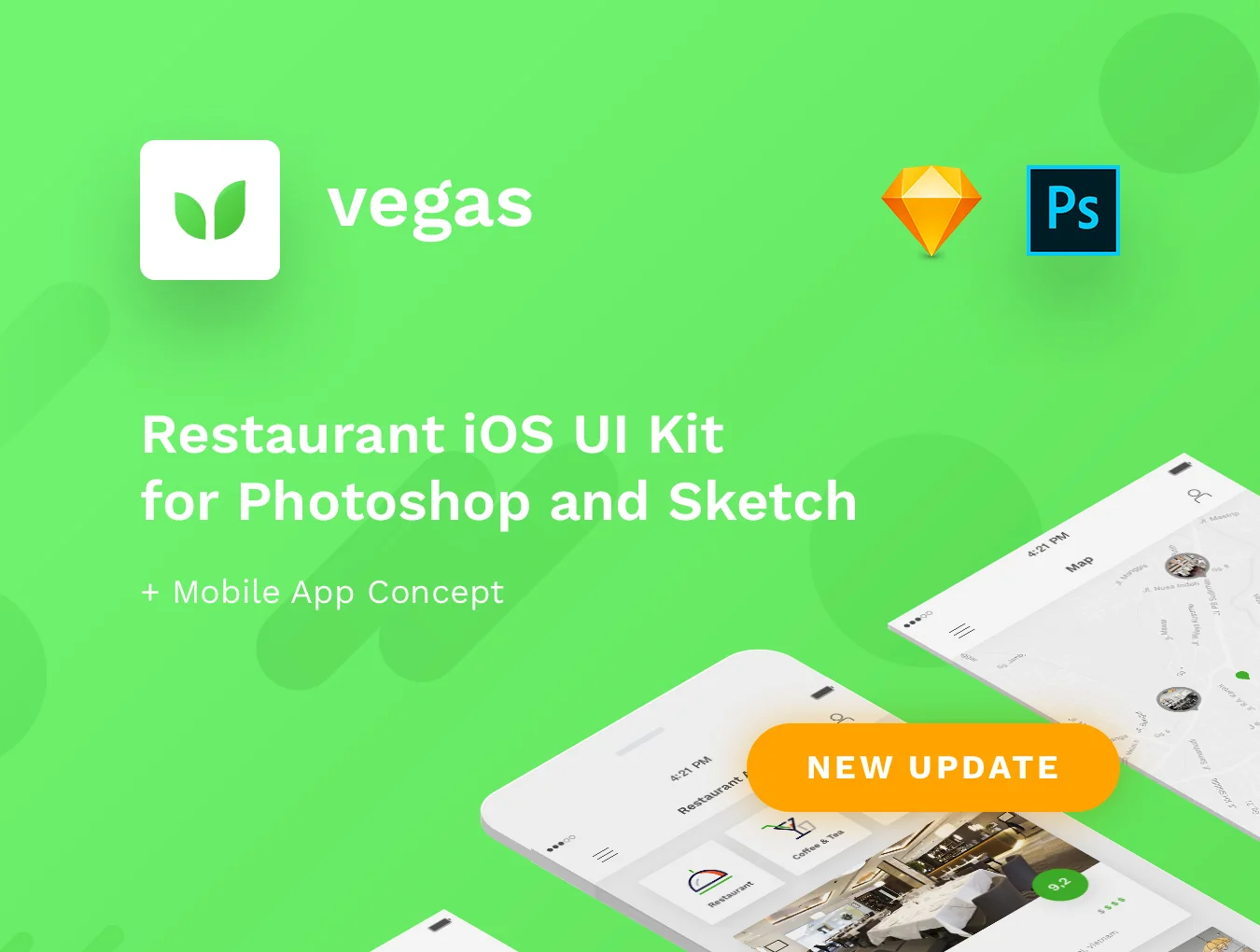 Vegas Restaurant iOS UI Kit
