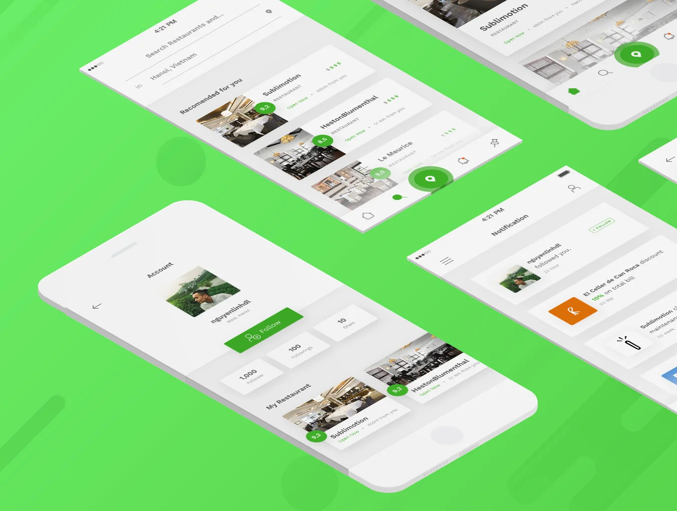 Vegas Restaurant iOS UI Kit 3