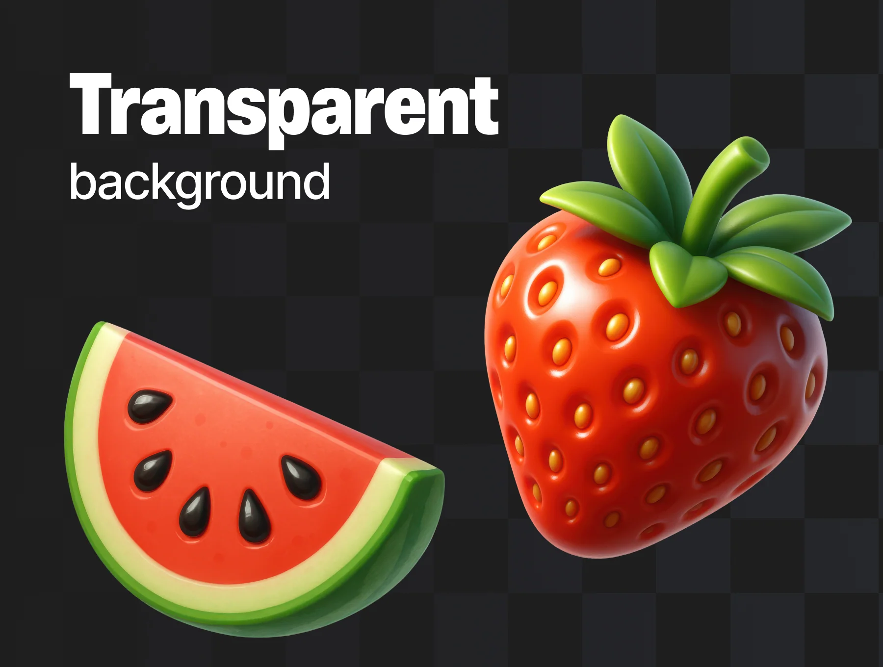 Vegetables & Fruits | 60pcs 3D Icons 4