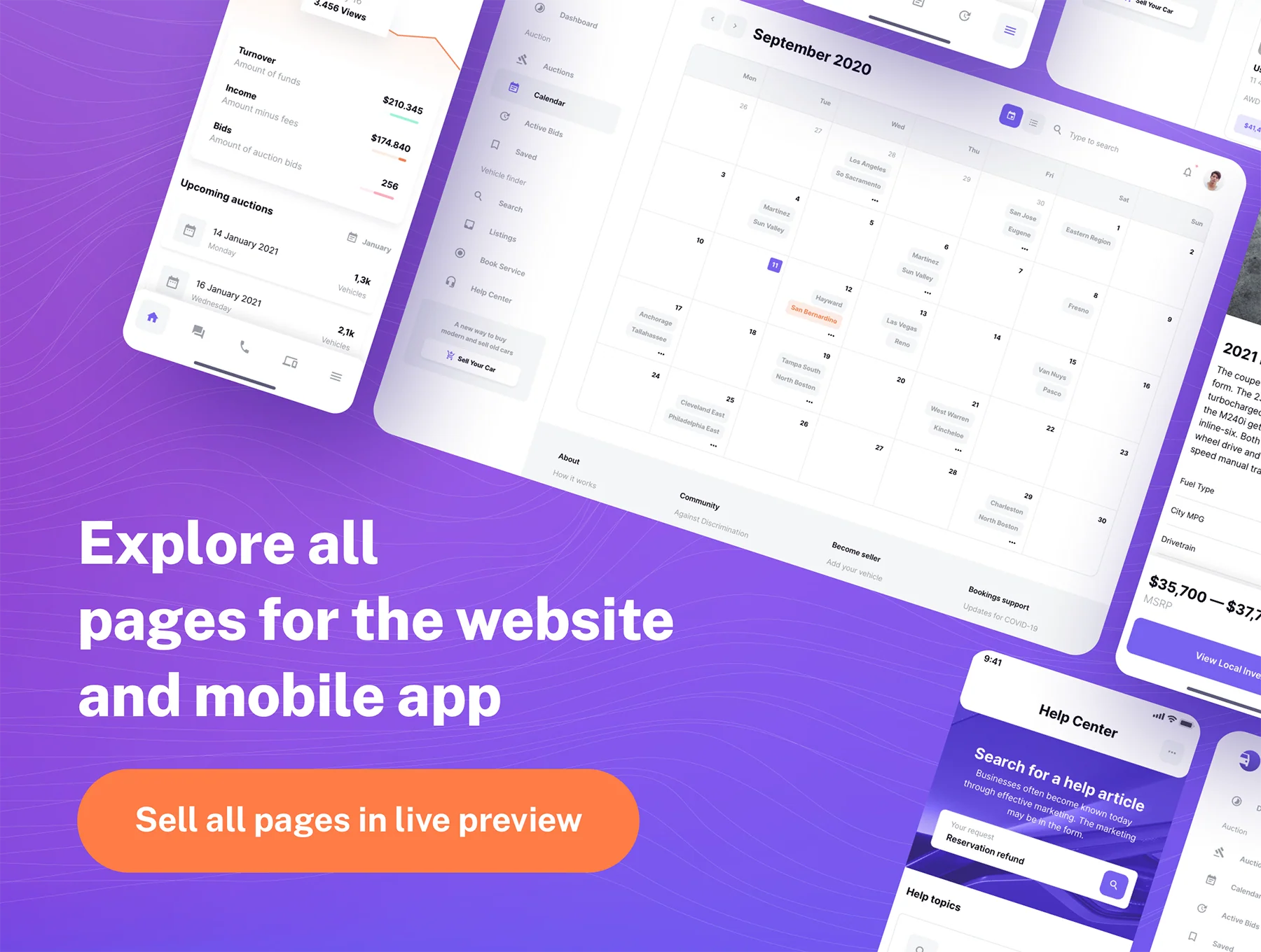 Vehically - Web and Mobile UI kit 9