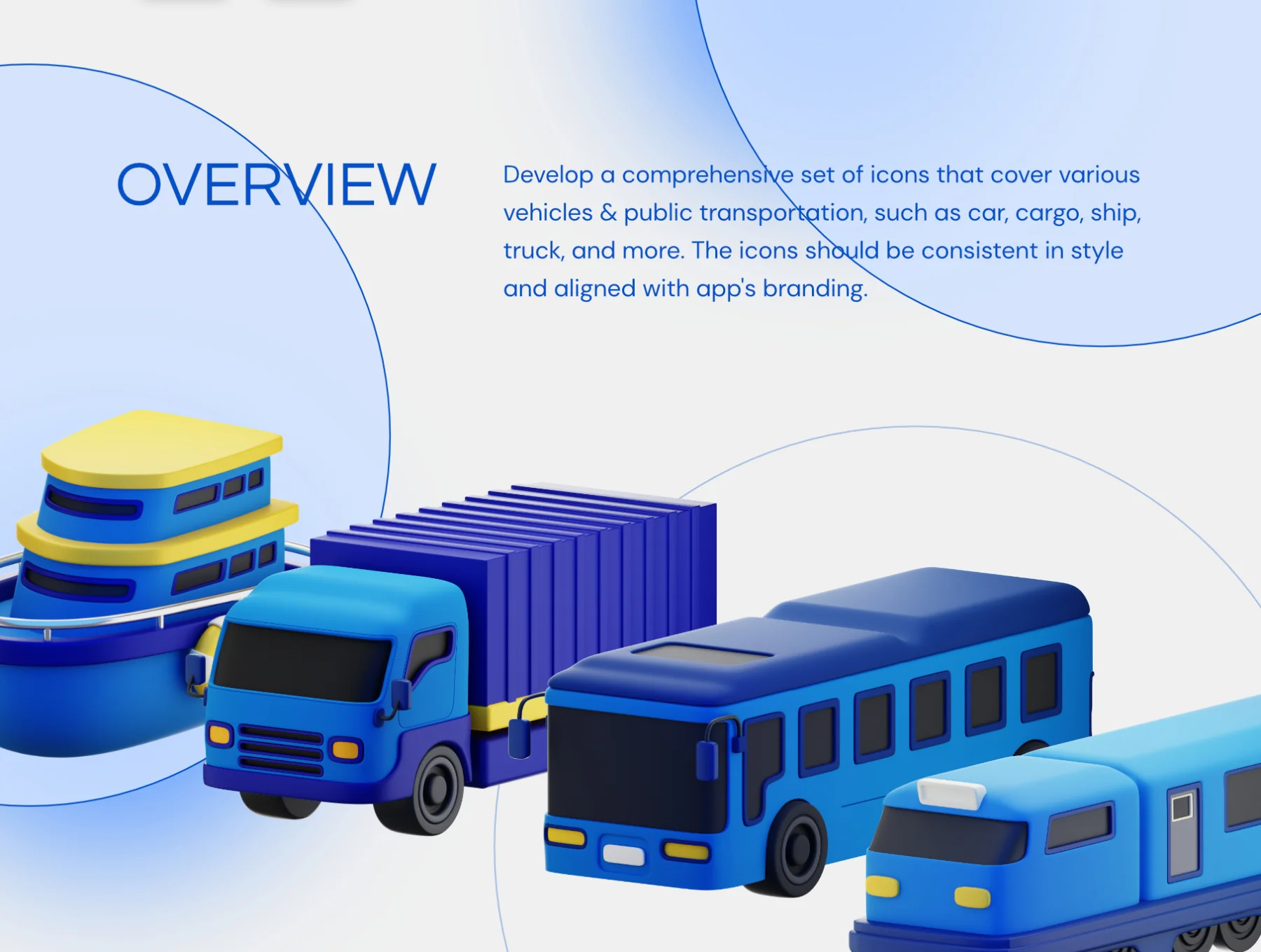 Vehicle Public Transportation 3D Icon Pack 4