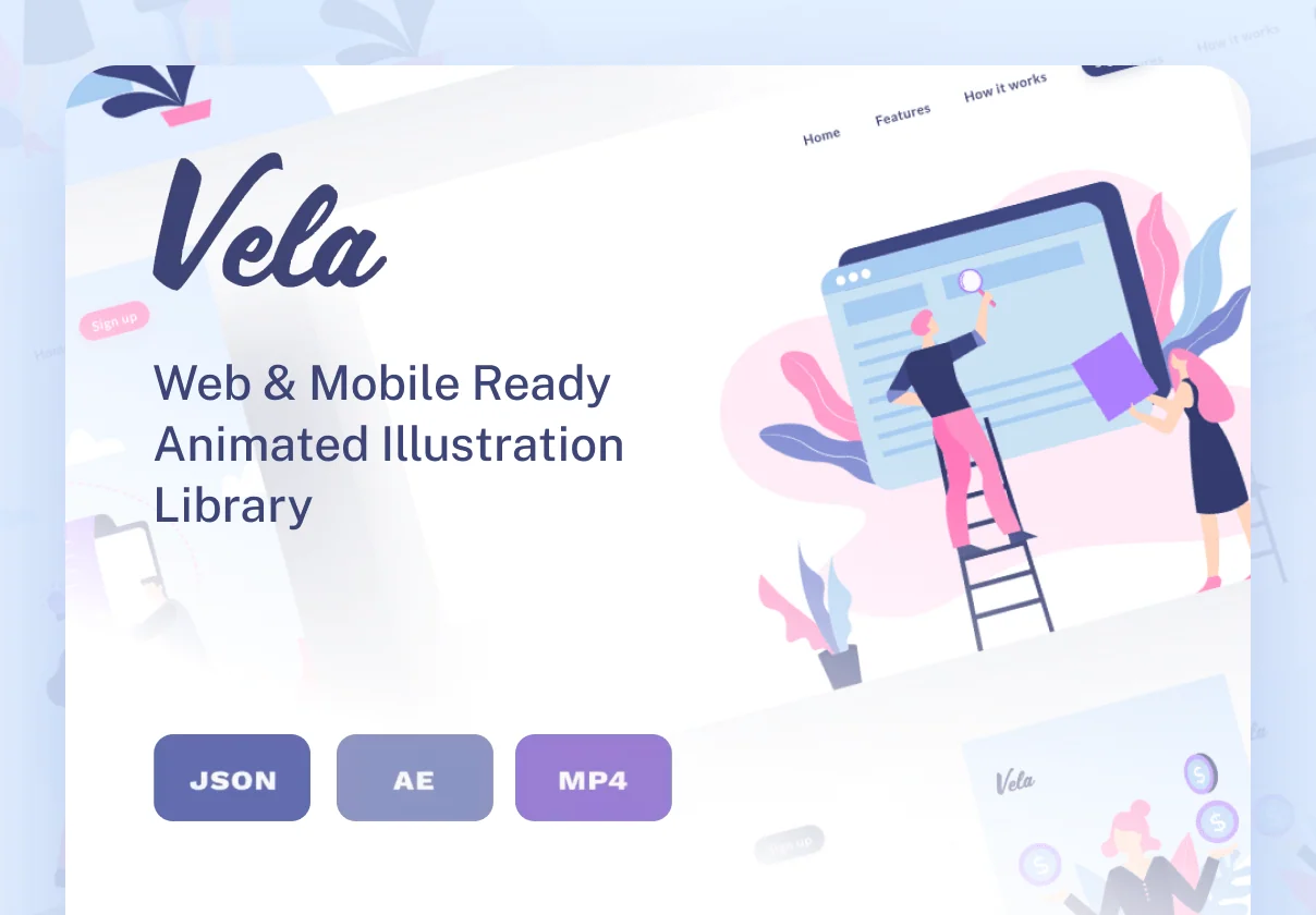 Vela Animated Illustration Library
