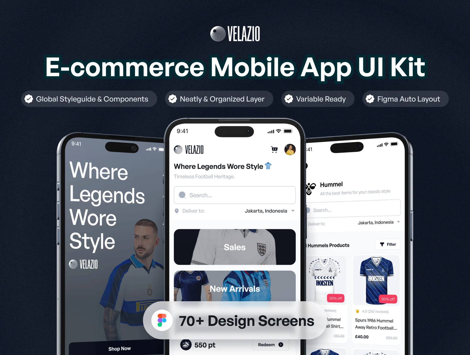 Velazio Store - Comprehensive E-commerce Mobile App UI Kit