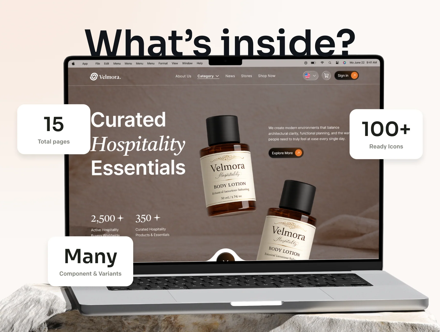 Velmora - Small-Medium Product Ecommerce Website UI Kit 4