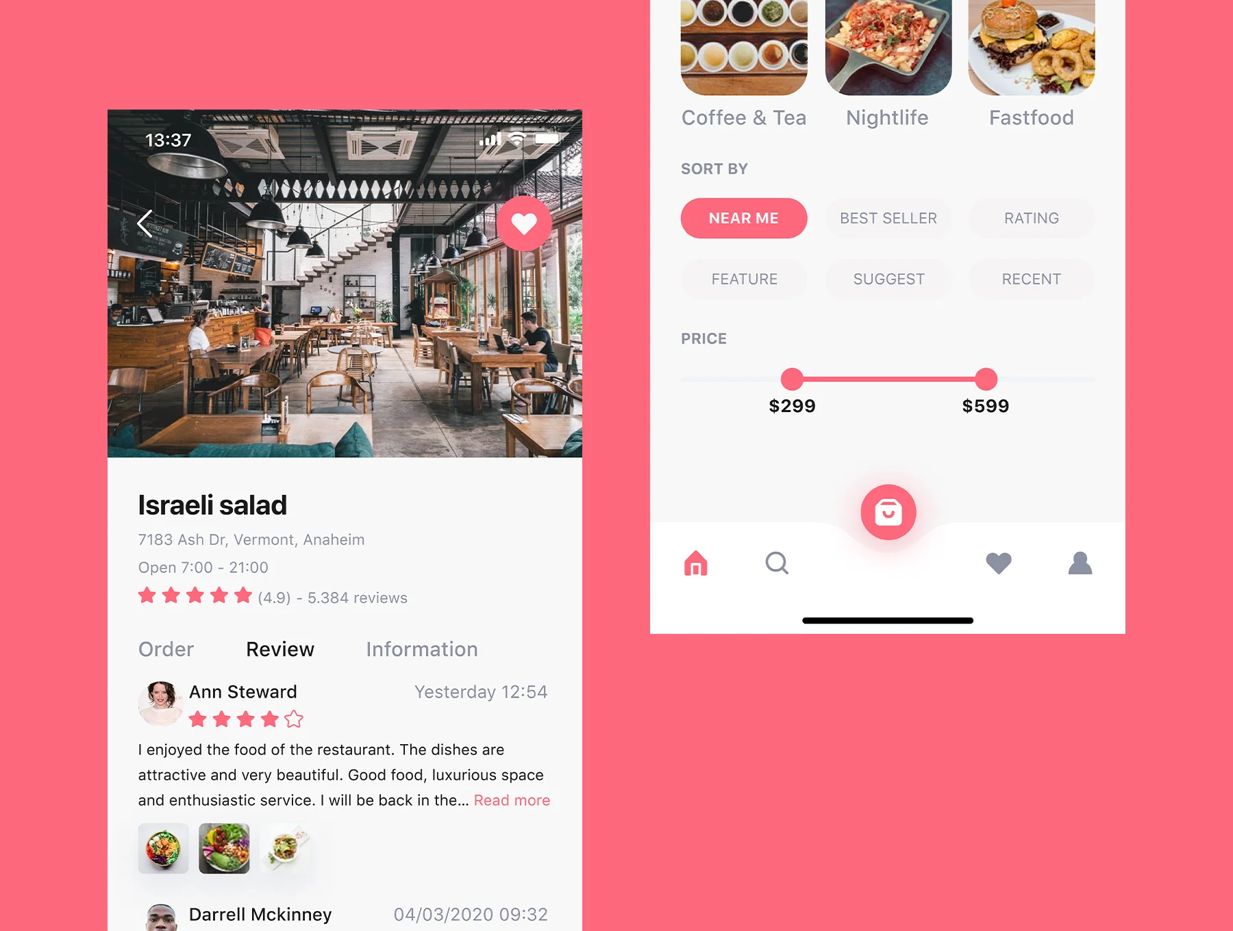 Veloconti - Food Delivery App UI Kit 2