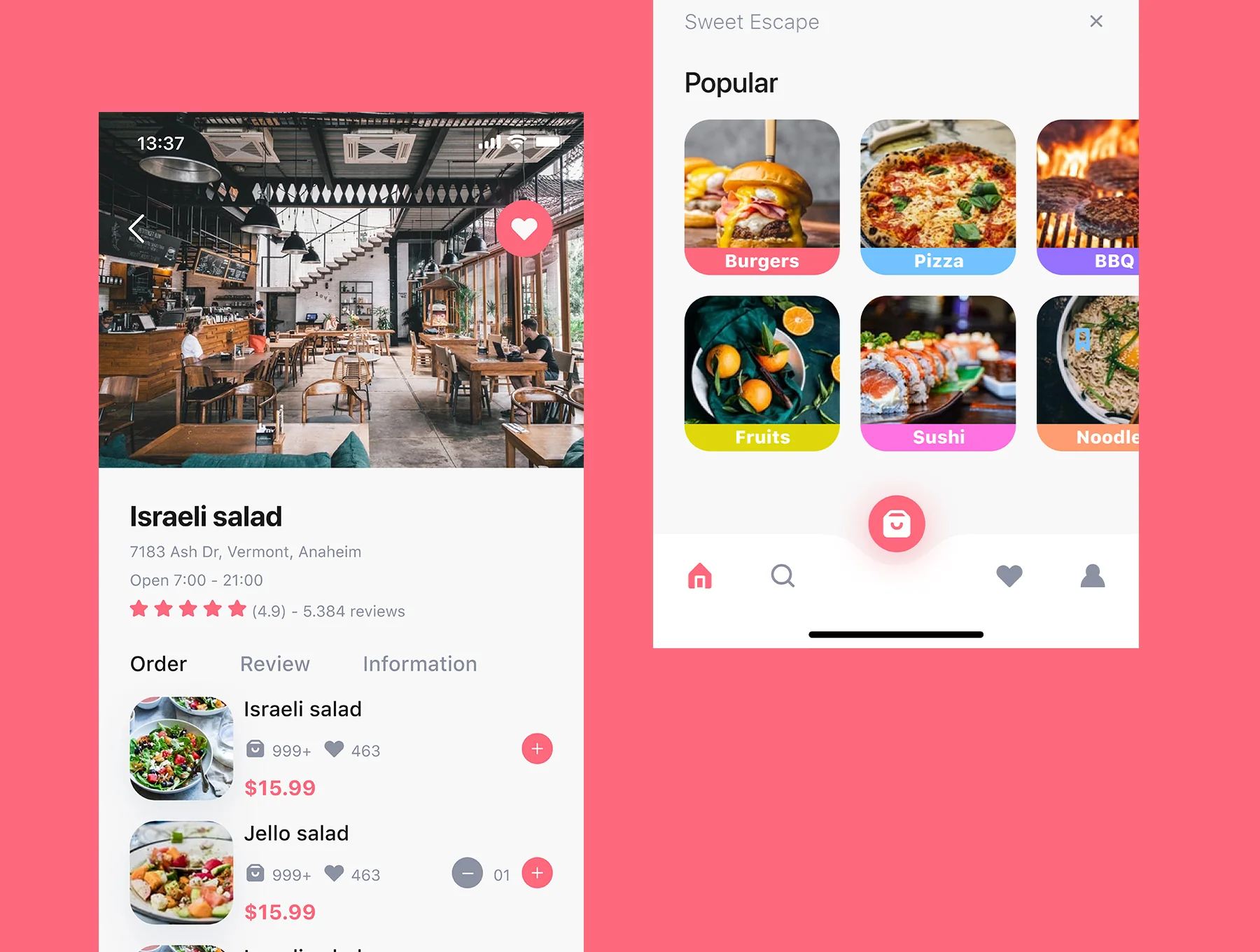 Veloconti - Food Delivery App UI Kit 3