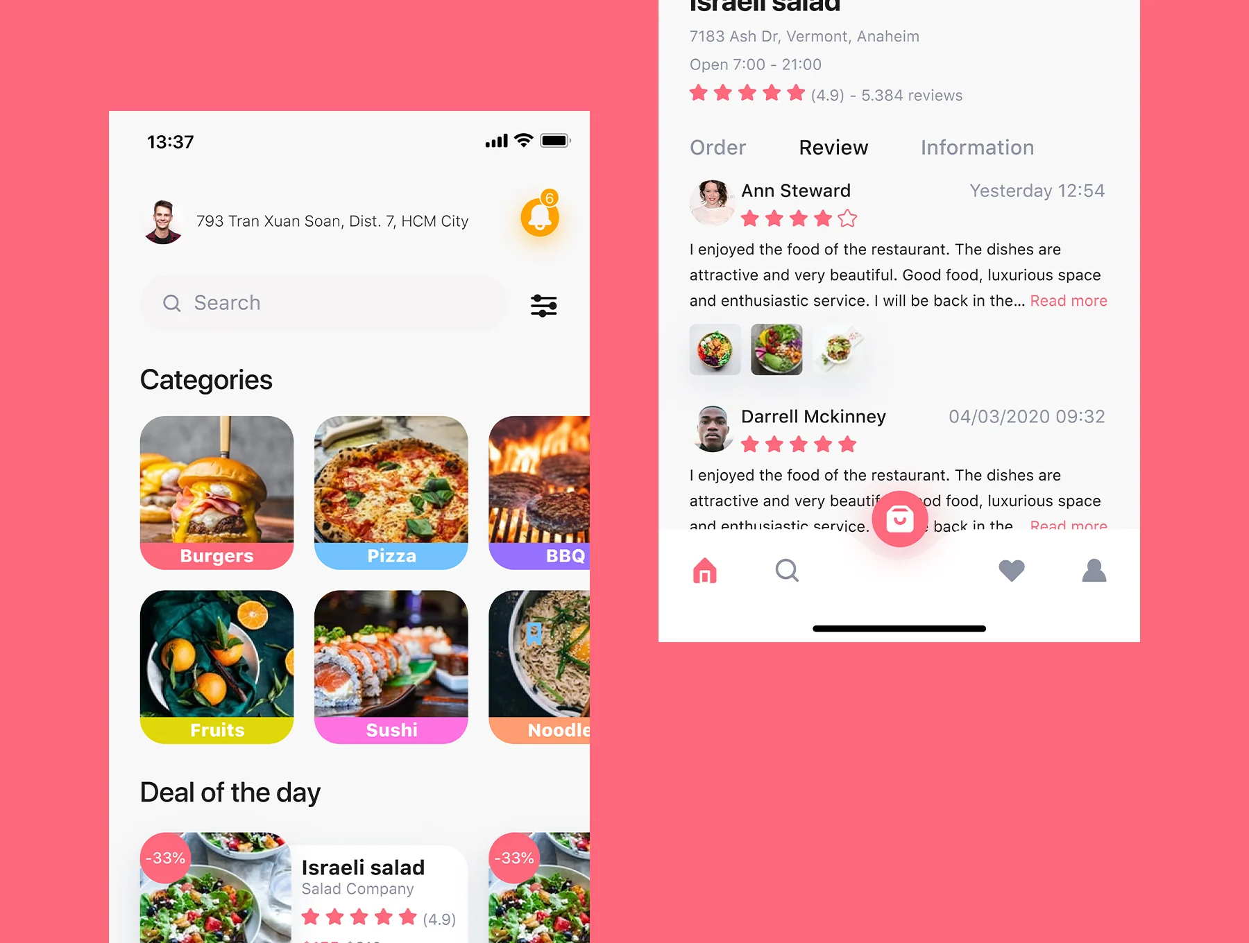 Veloconti - Food Delivery App UI Kit 4