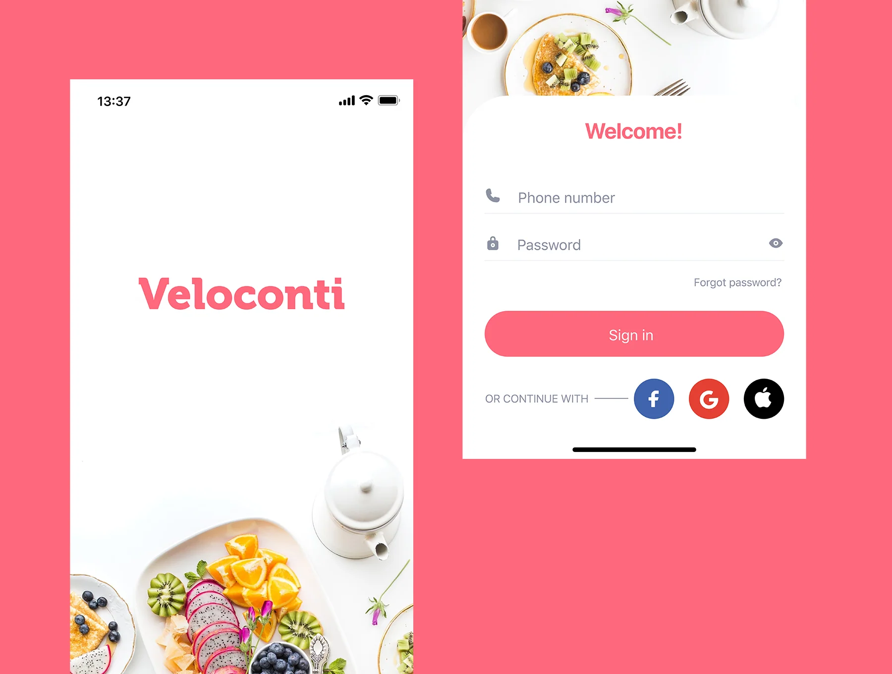 Veloconti - Food Delivery App UI Kit 5