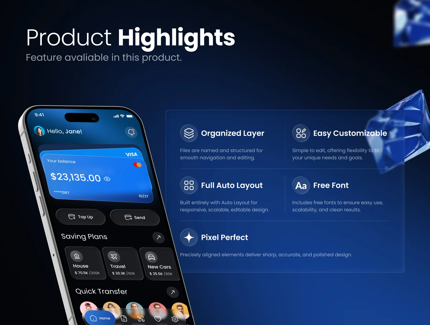 Velora – Finance & Bank App UI Kit 4