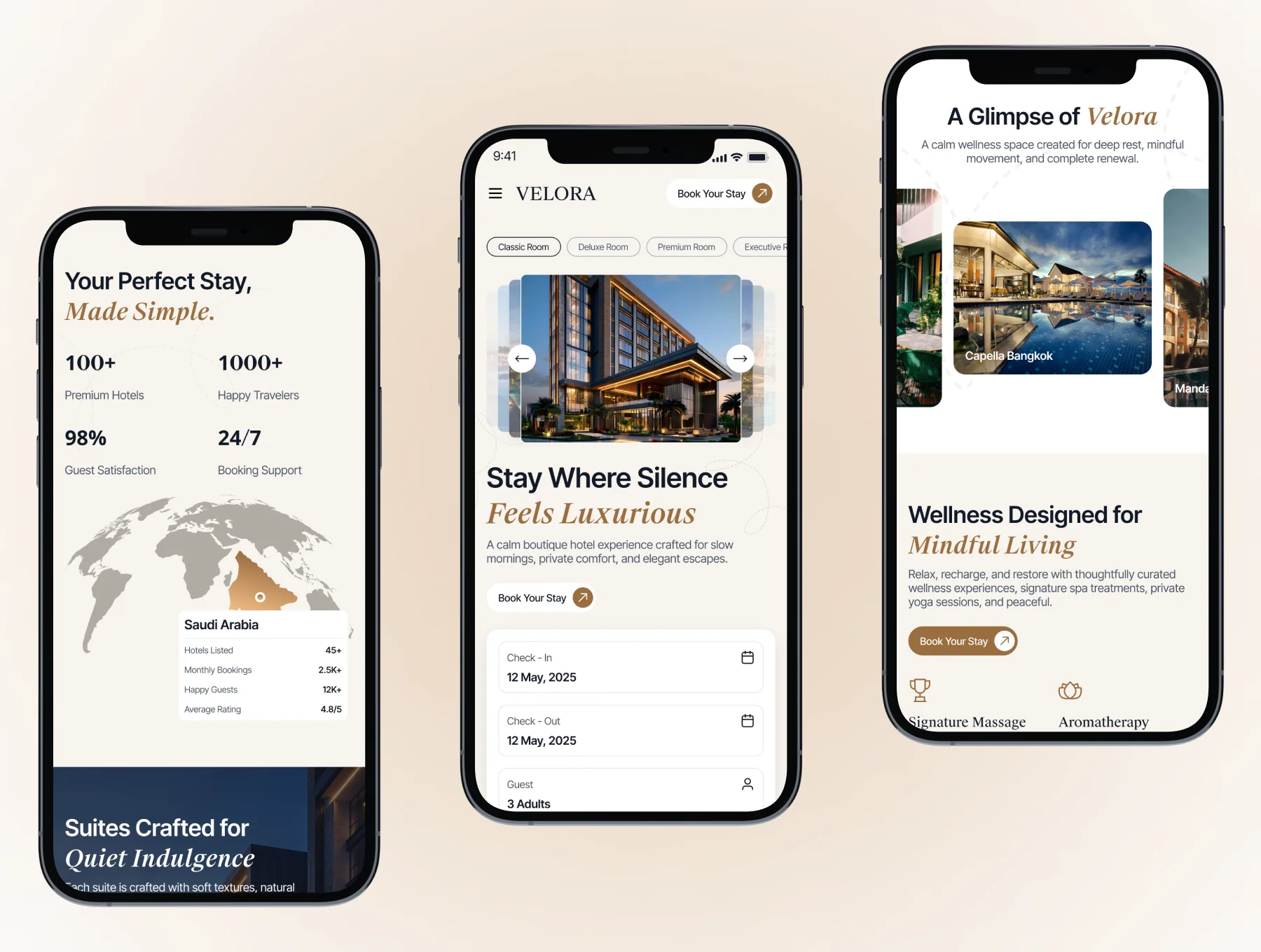 Velora - Luxury Hotel Booking Landing Page 3