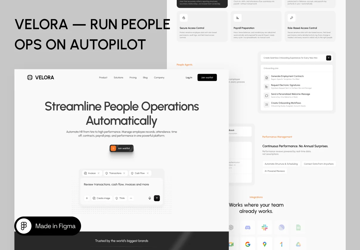 Velora — Run People Ops on Autopilot