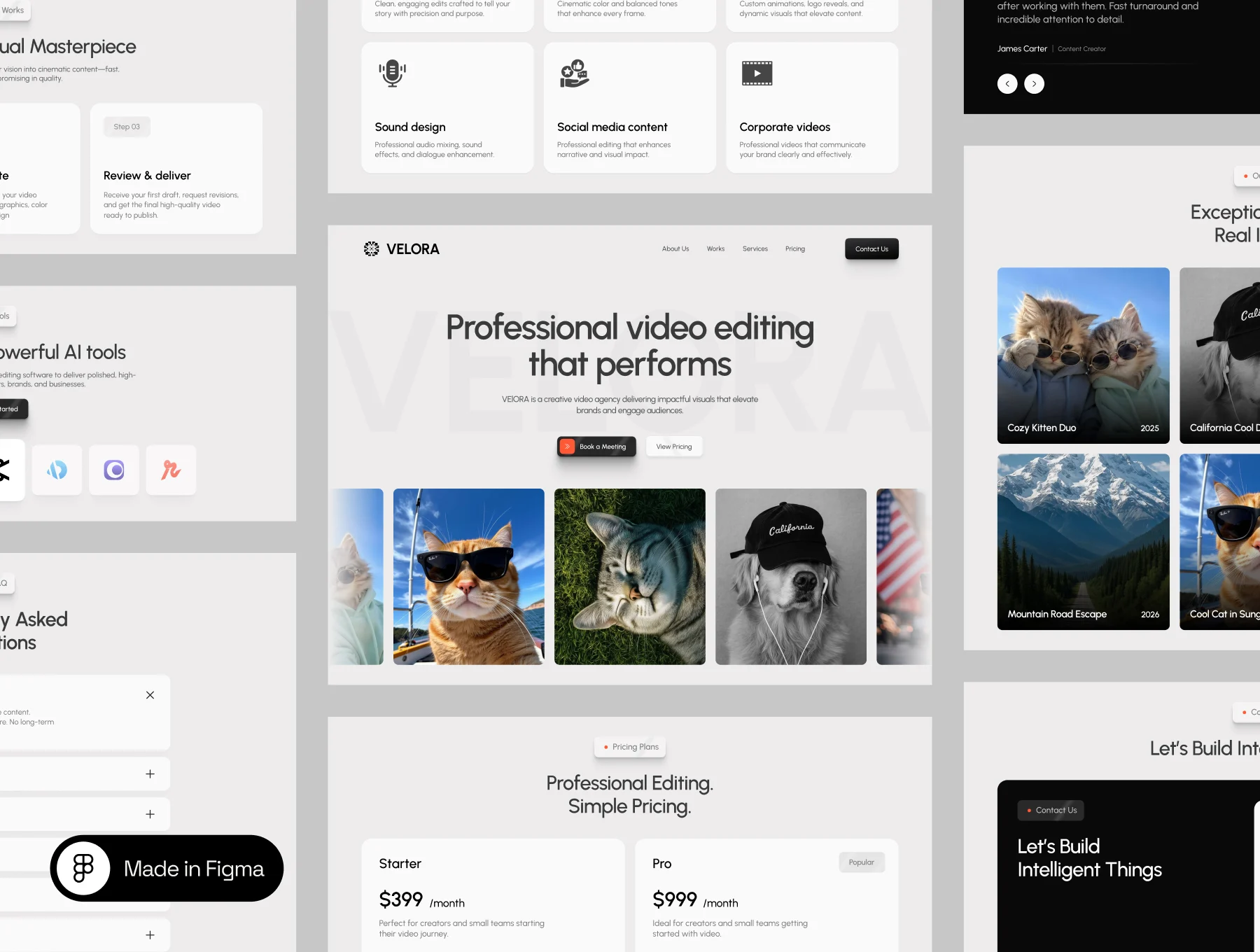 VELORA — Video Editing Agency Landing Page 2