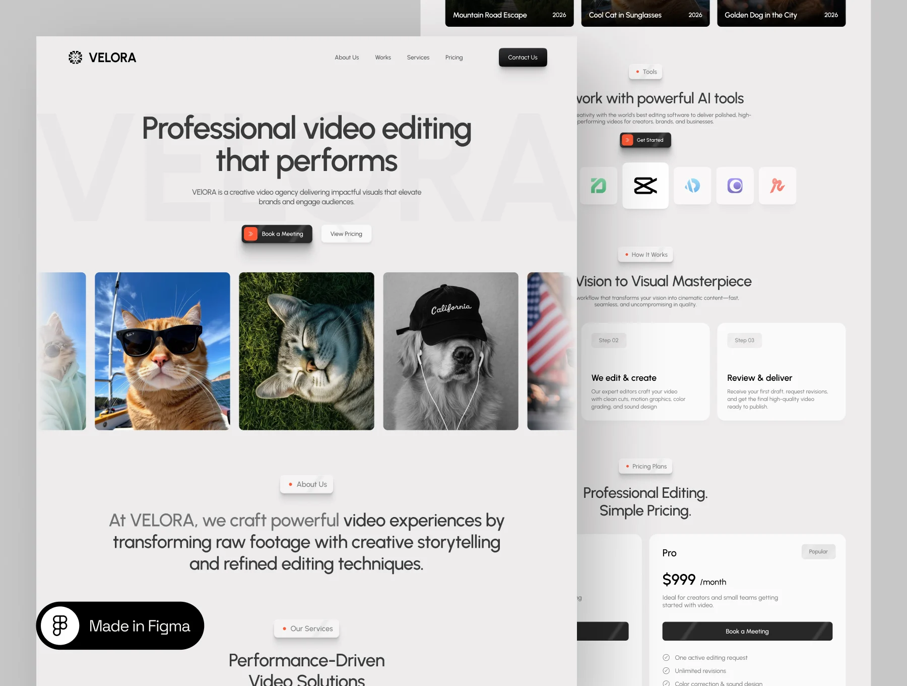 VELORA — Video Editing Agency Landing Page 3