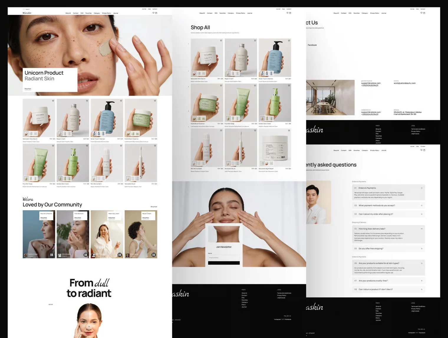 Veloraskin – Skincare E-commerce Website Template 6