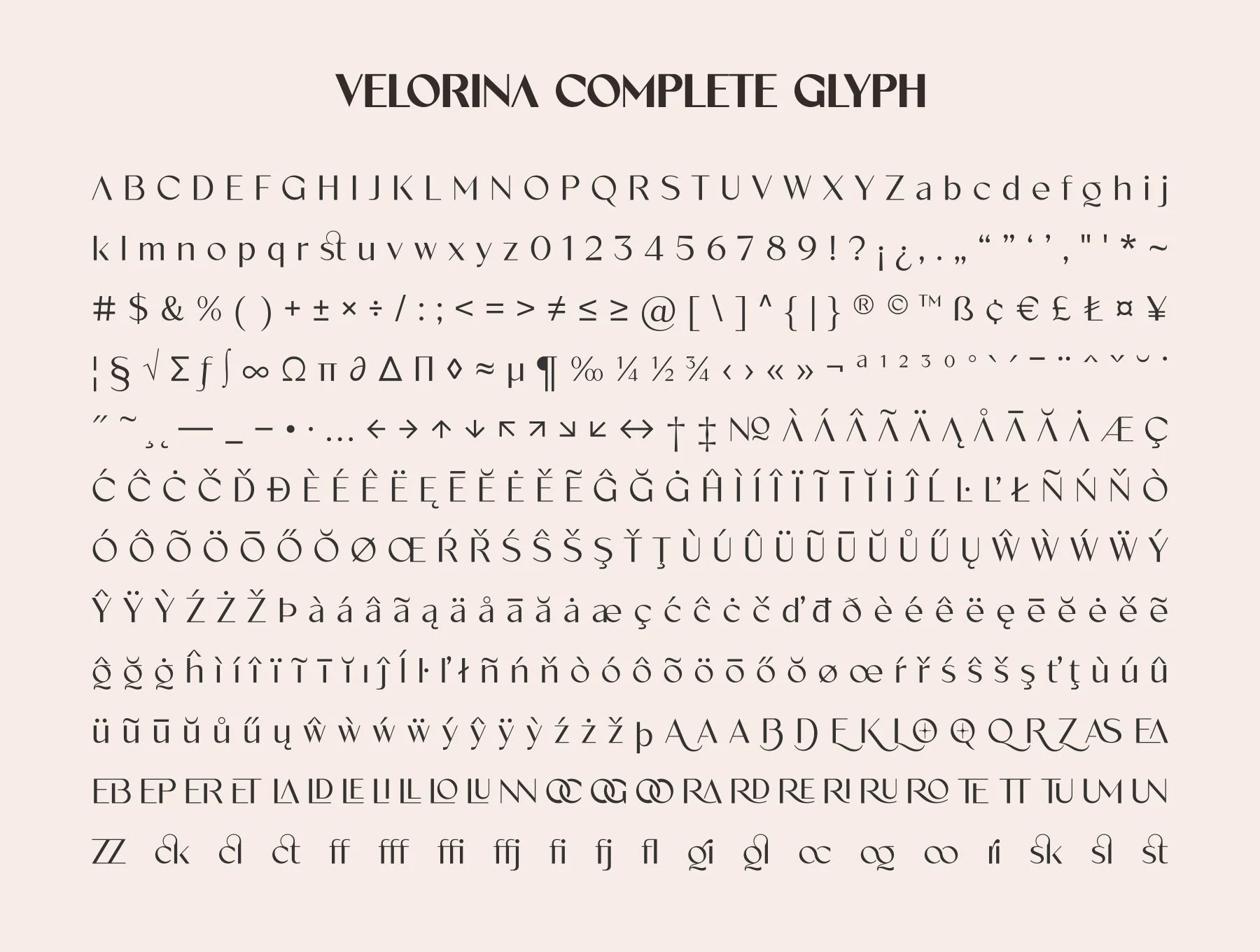 Velorina Font Family 7