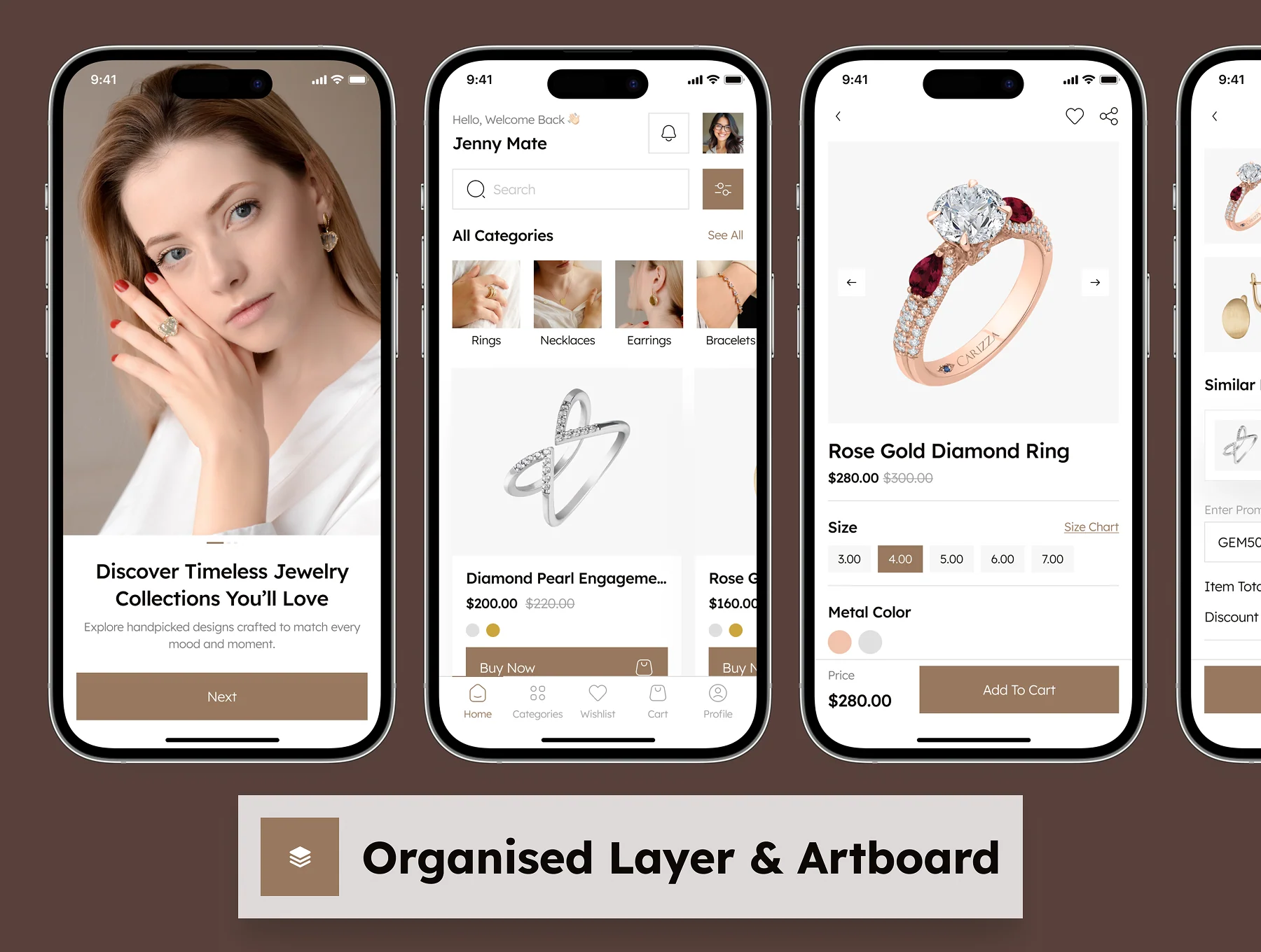 Veloura - Jewelry Shop Ecommerce App UI Kit 3