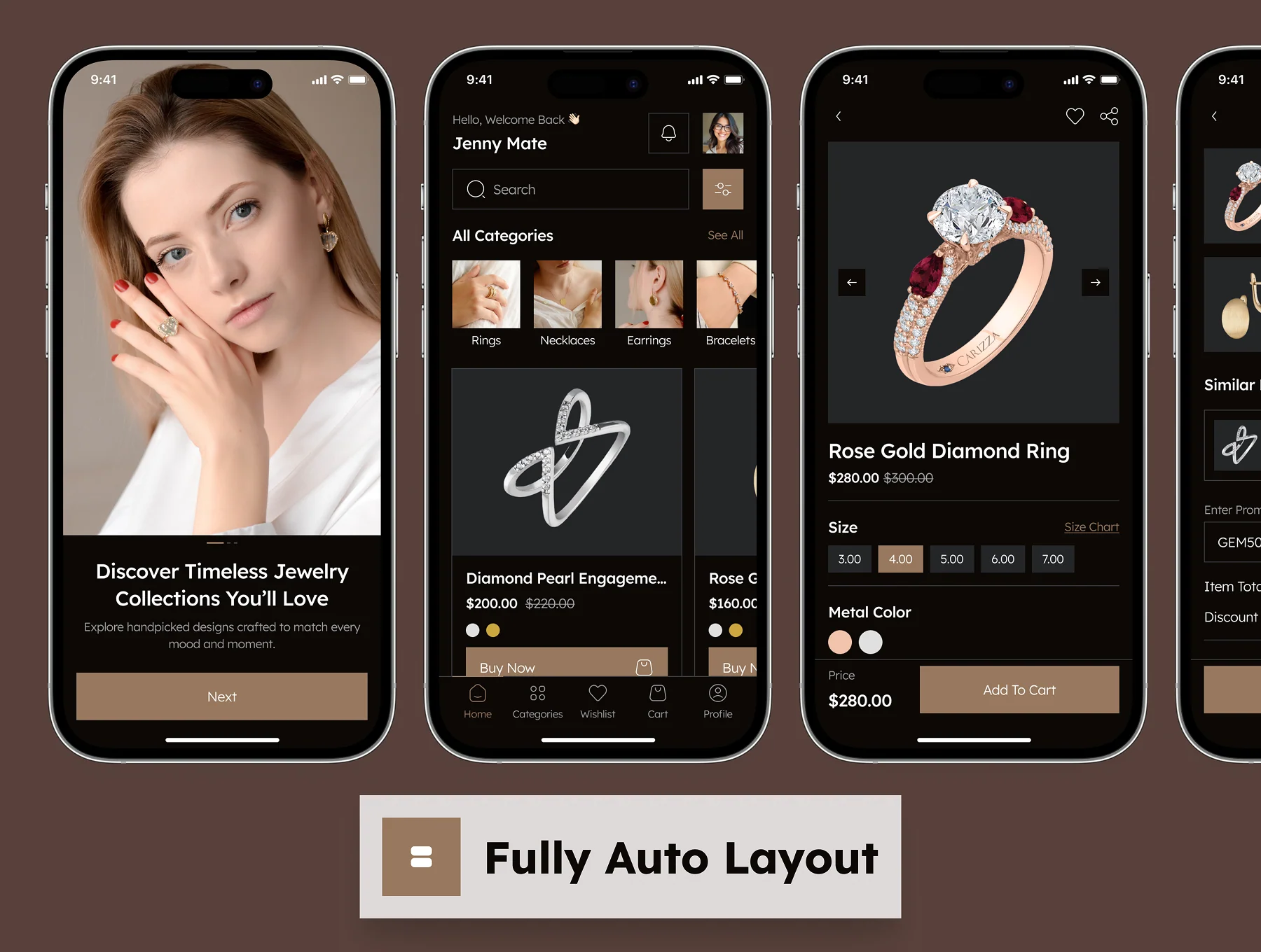 Veloura - Jewelry Shop Ecommerce App UI Kit 4